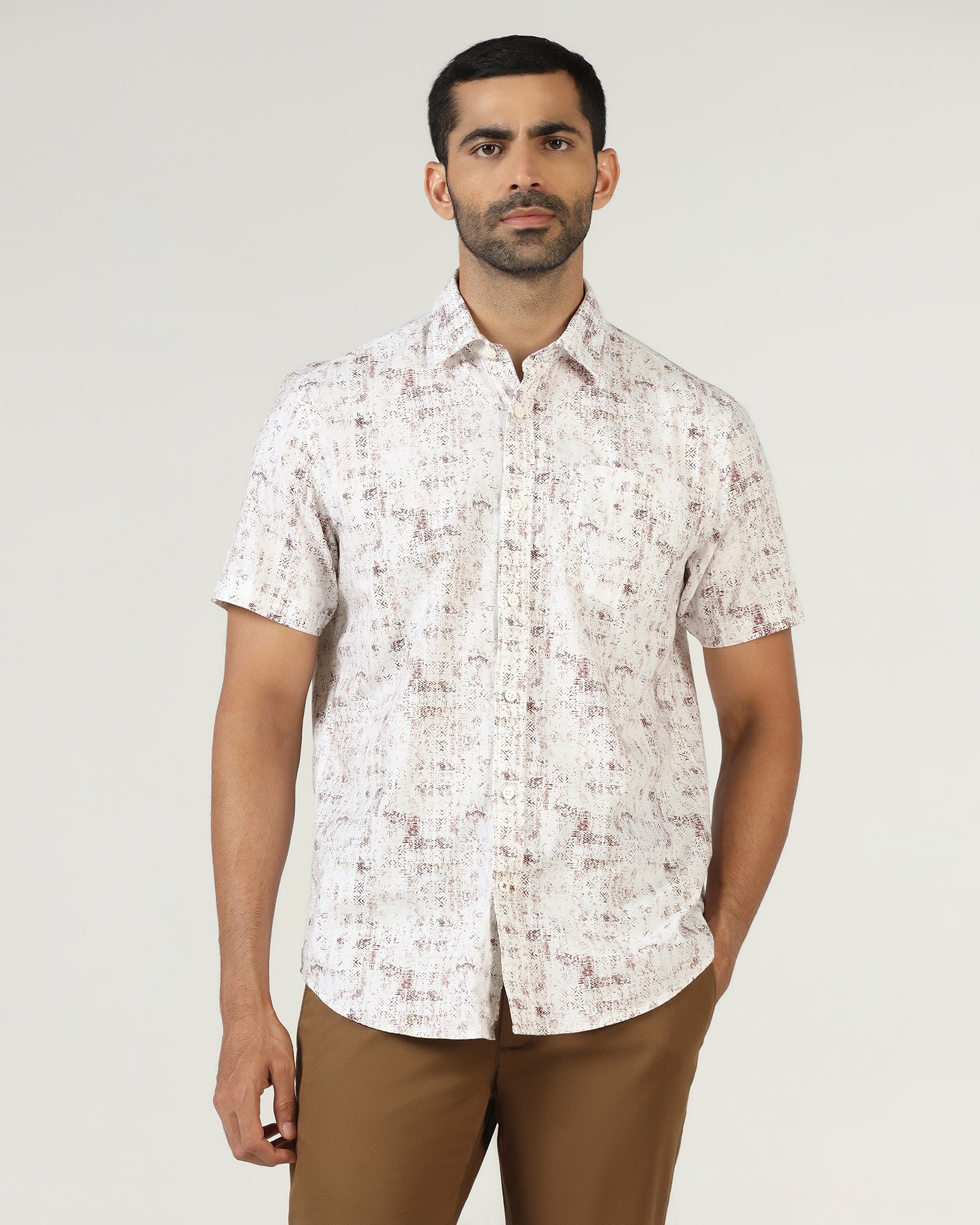 Chocolate Sauce Half Sleeve Printed Shirt - Howie