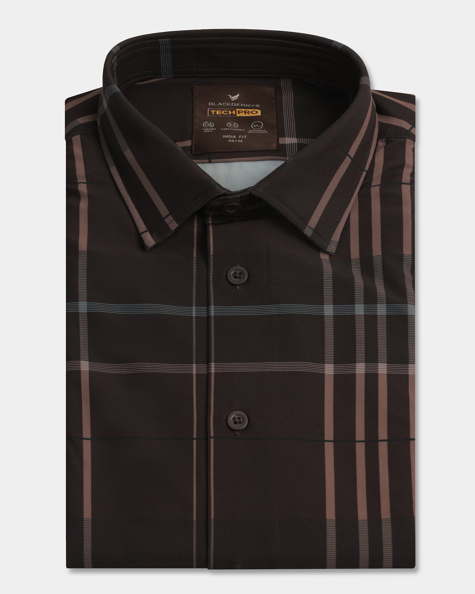 Chocolate Sauce Half Sleeve TechPro Check Shirt - Glen
