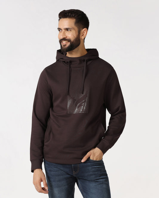 Chocolate Sauce Hoodie Solid Sweatshirt - Tempo