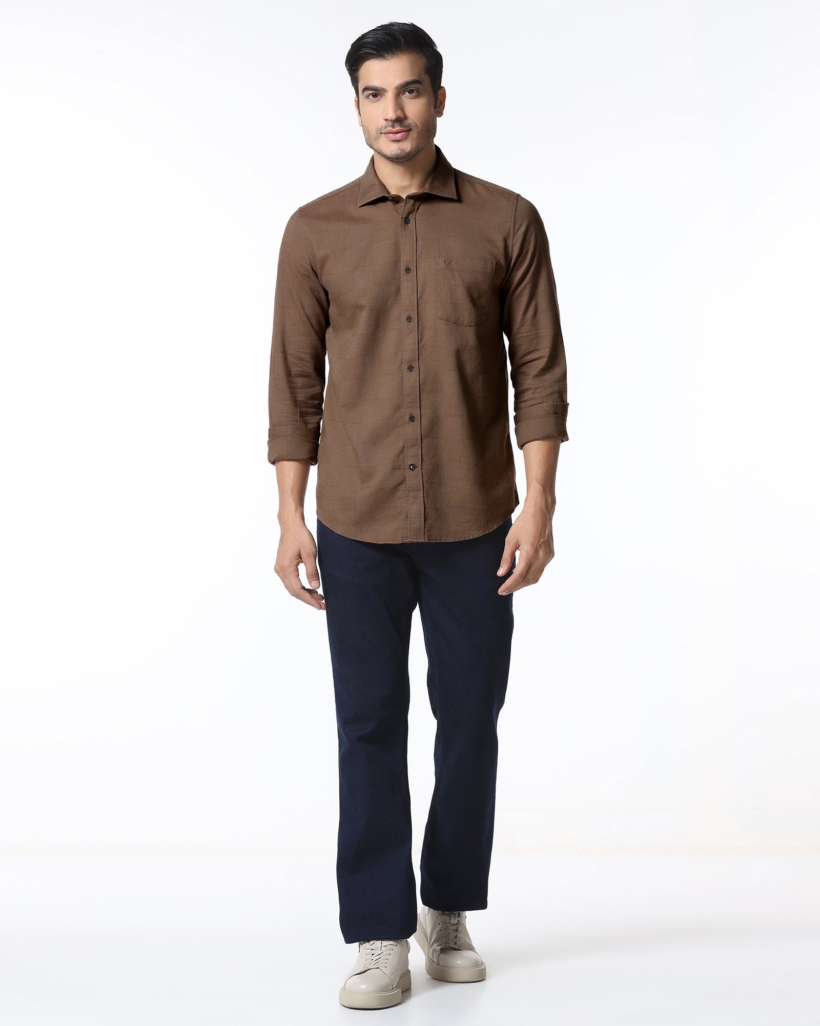 Chocolate Sauce Jacquard Shirt - Finja
