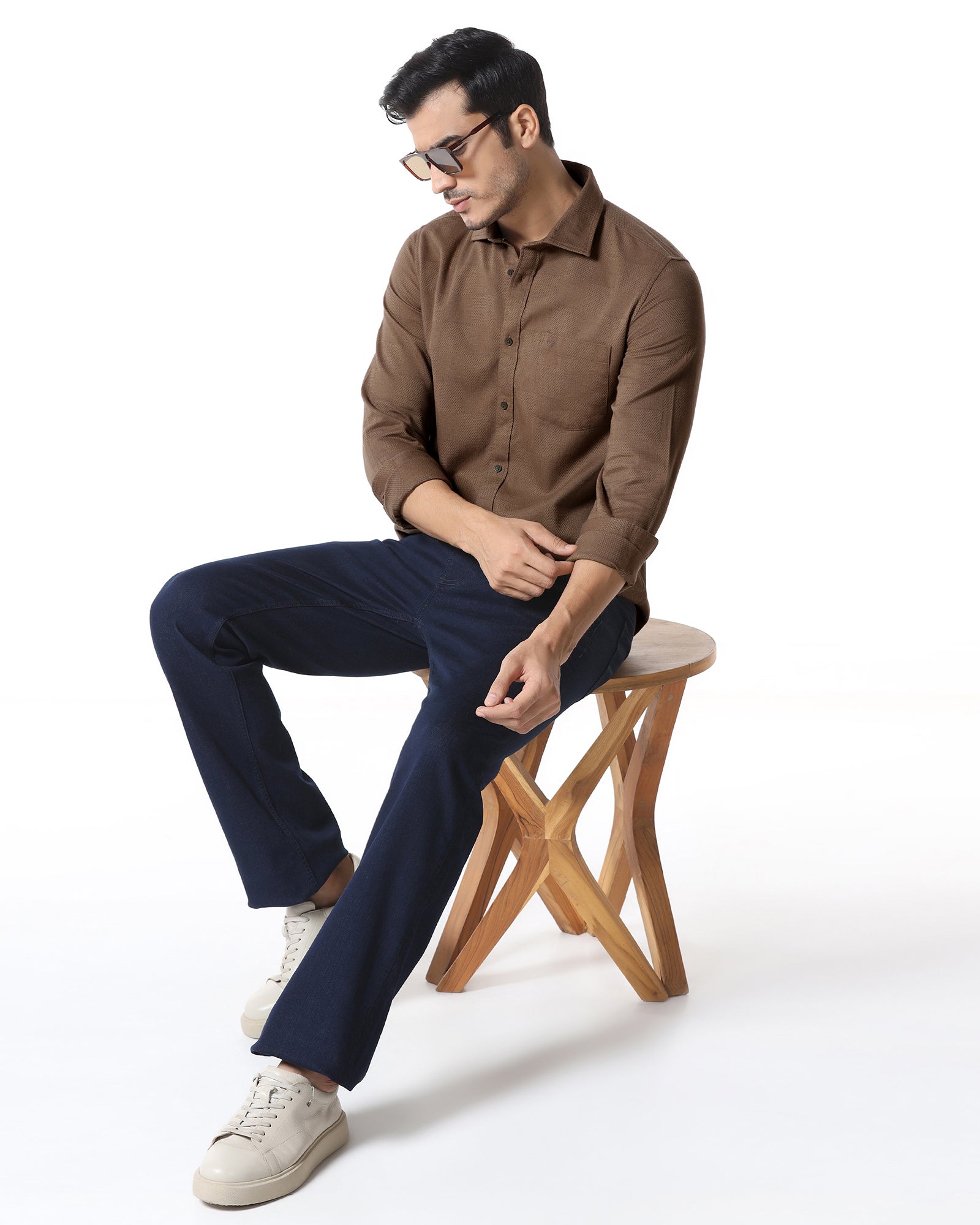 Chocolate Sauce Jacquard Shirt - Finja