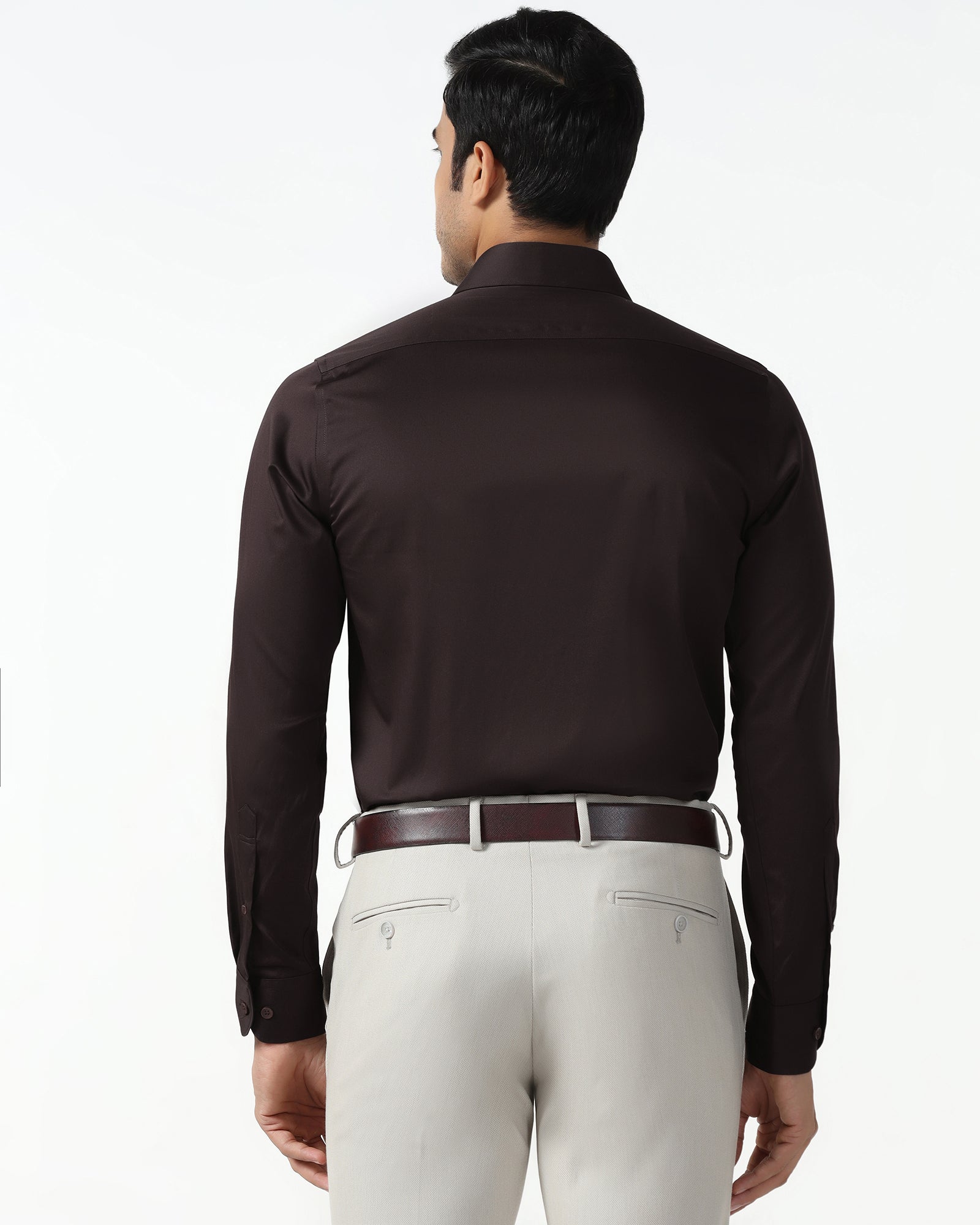 Chocolate Sauce Non Iron Solid Shirt - Sylvia