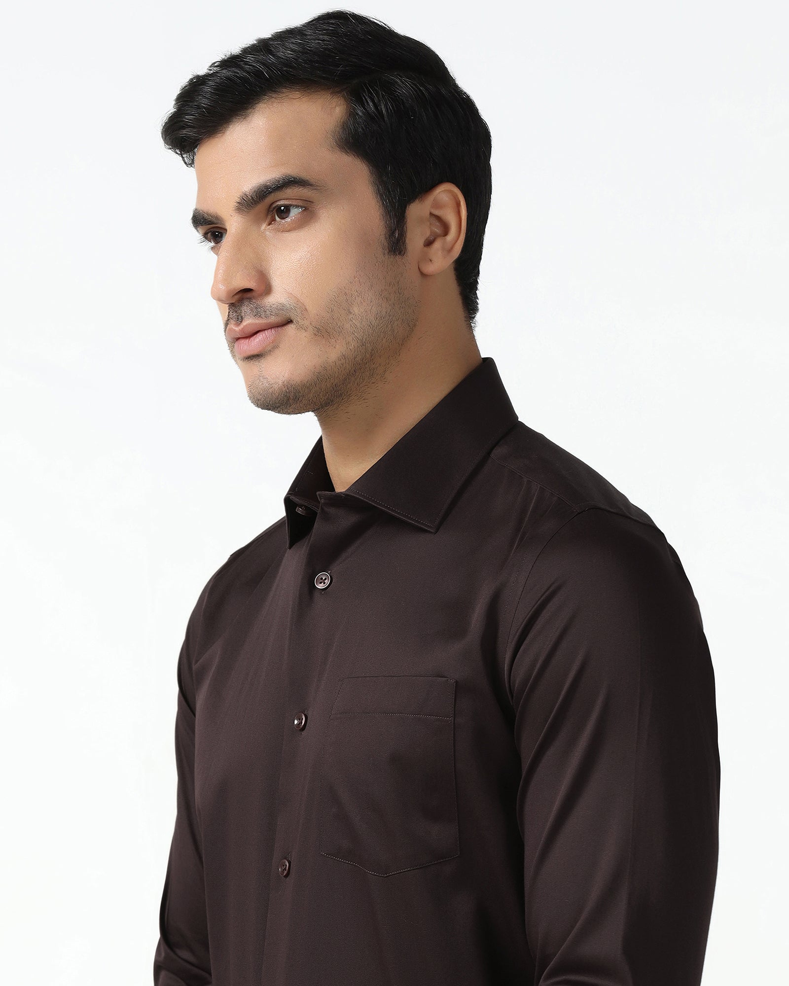 Chocolate Sauce Non Iron Solid Shirt - Sylvia