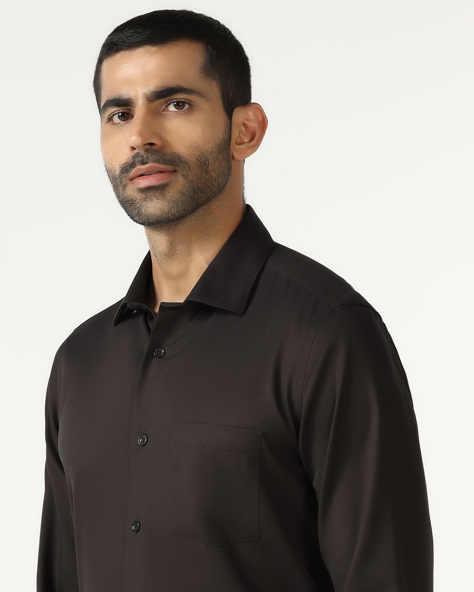 Chocolate Sauce Non Iron Textured Shirt - P31