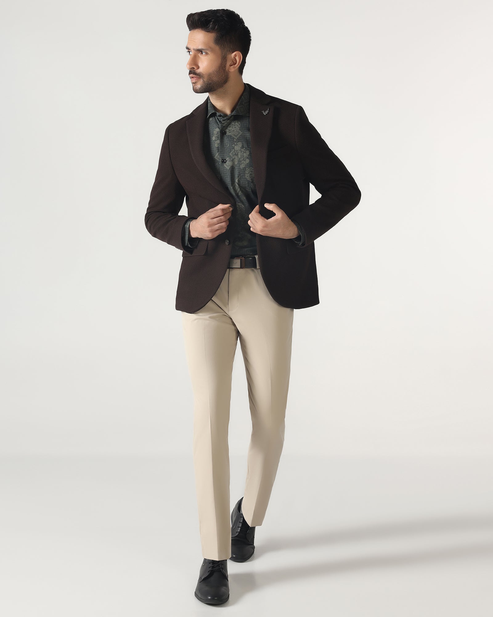 Chocolate Sauce Textured Blazer - Campari