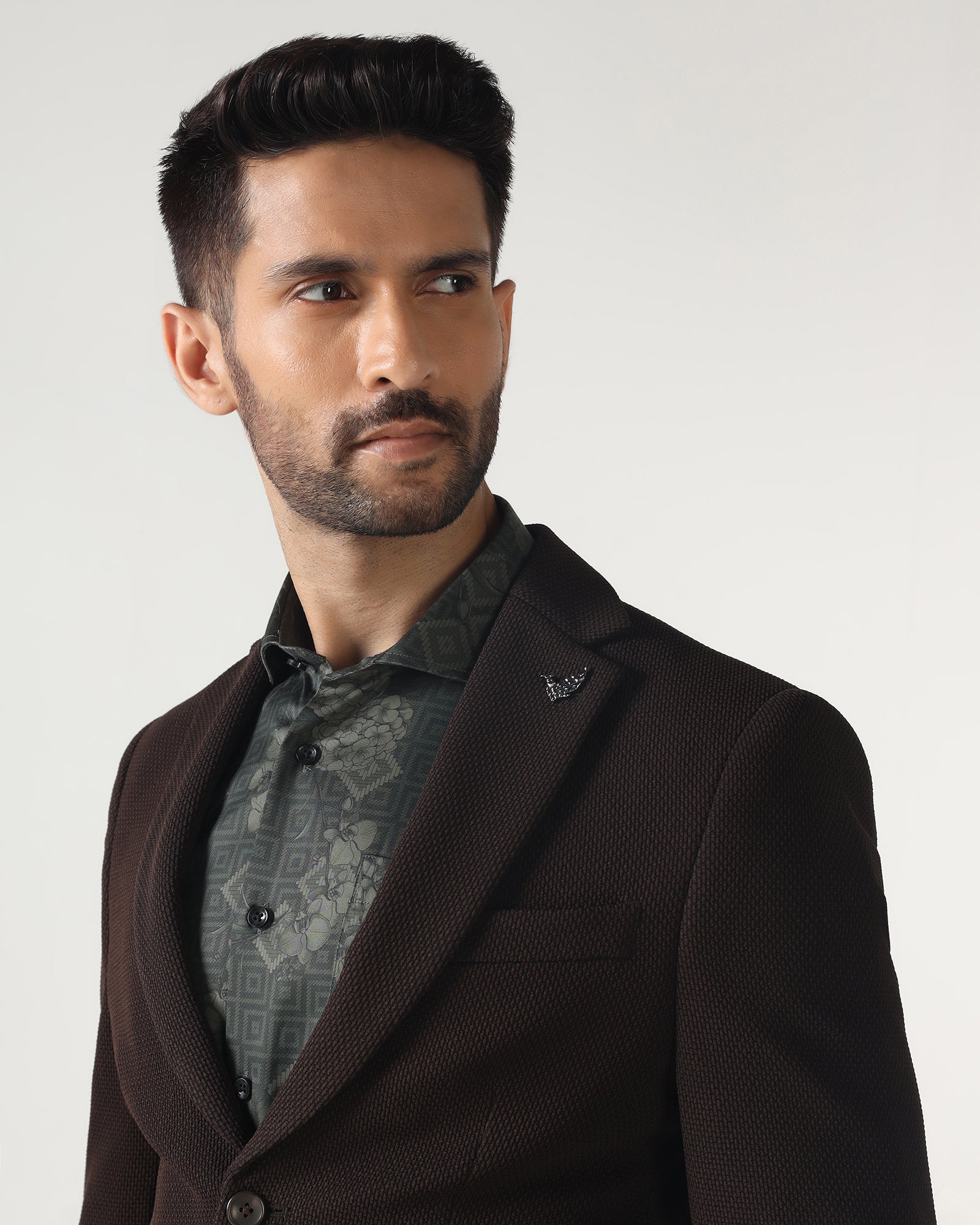 Chocolate Sauce Textured Blazer - Campari