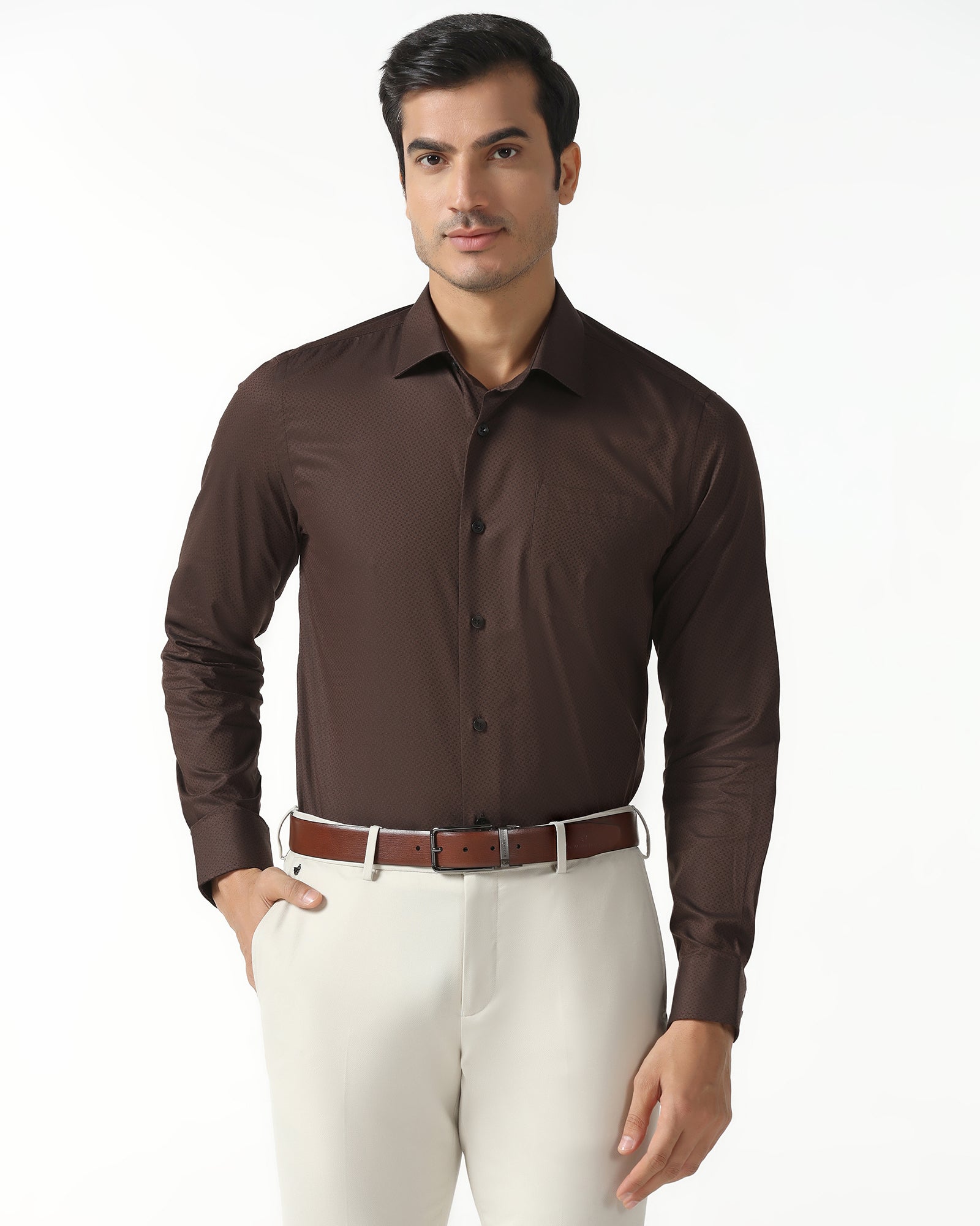 Chocolate Sauce Textured Shirt - Regard