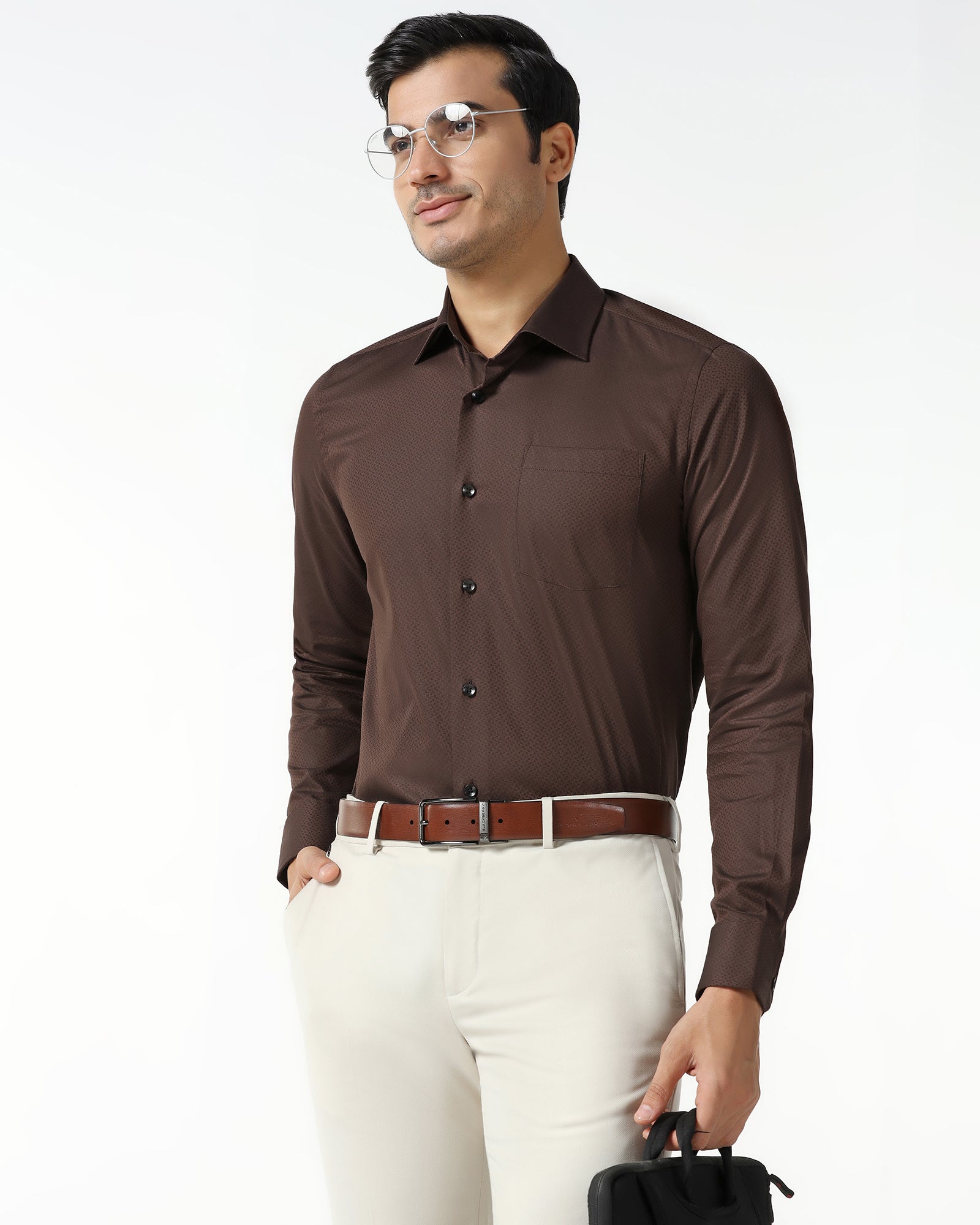 Chocolate Sauce Textured Shirt - Regard