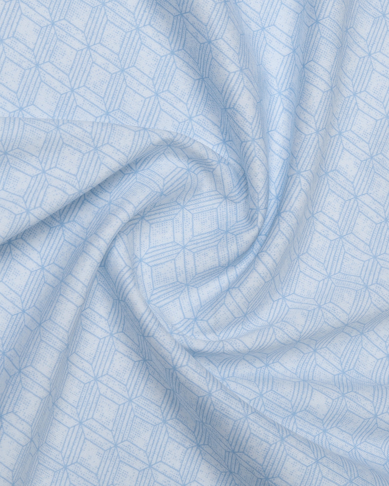 Cool Blue Printed Polo - Cross