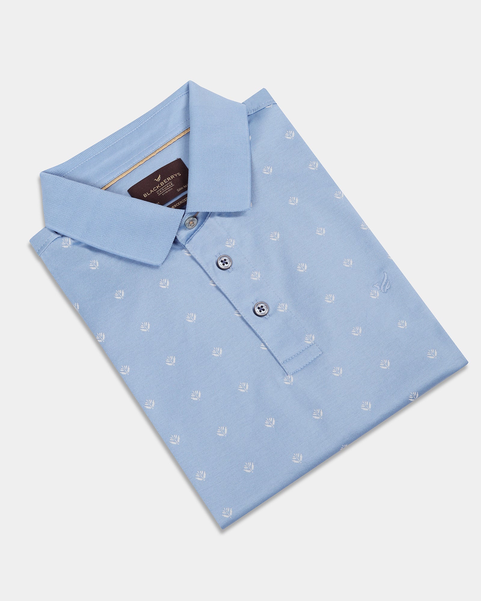 Cool Blue Printed Polo - Joey