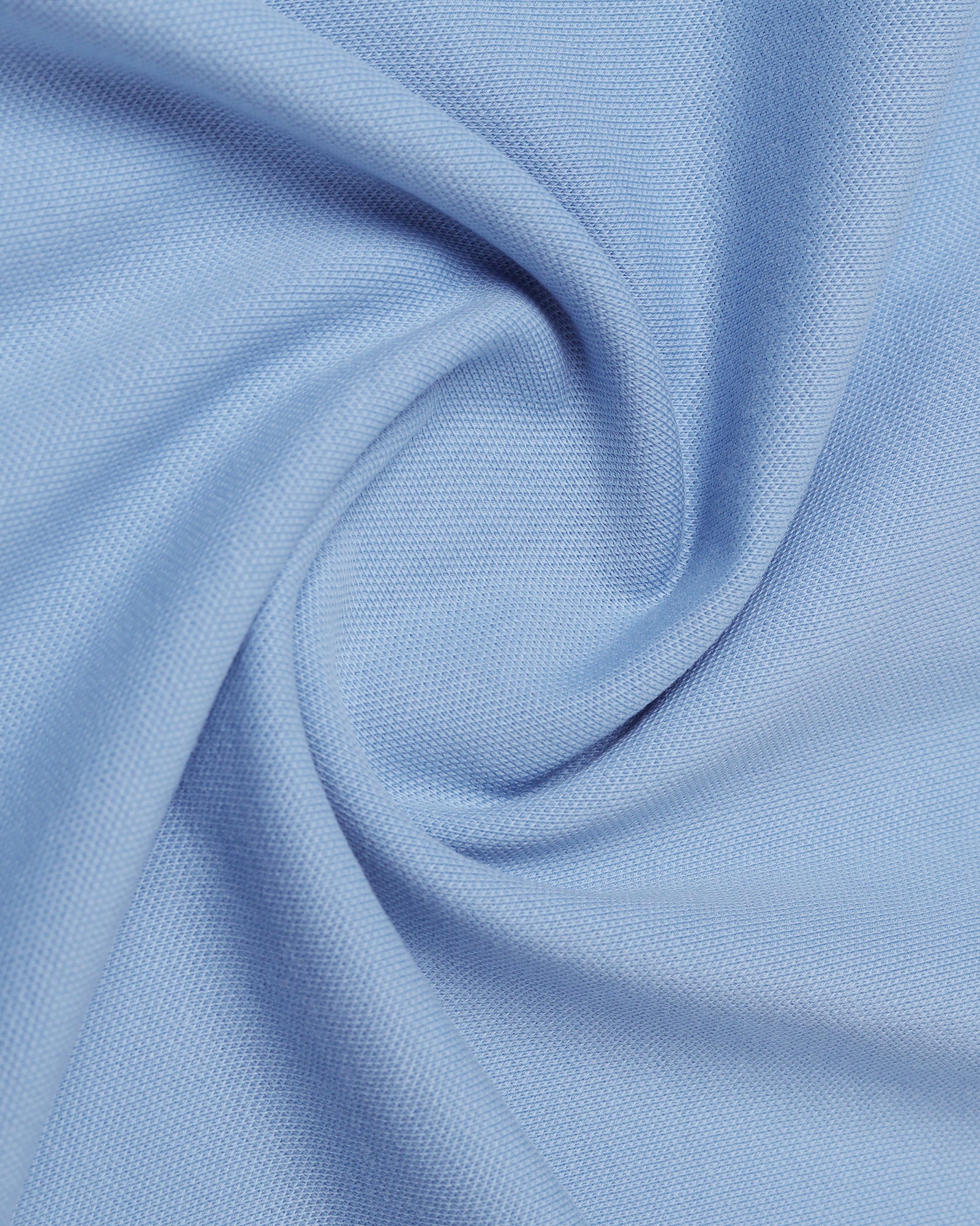 Cool Blue Solid Polo - Aesun