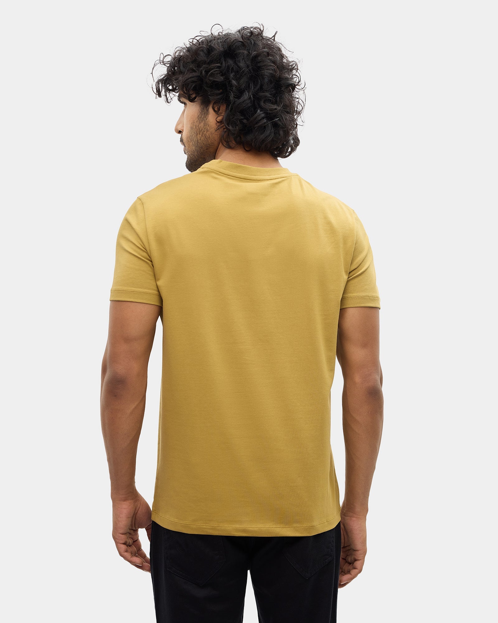 Copper Brown Crew Neck Printed T-Shirt - Megumi