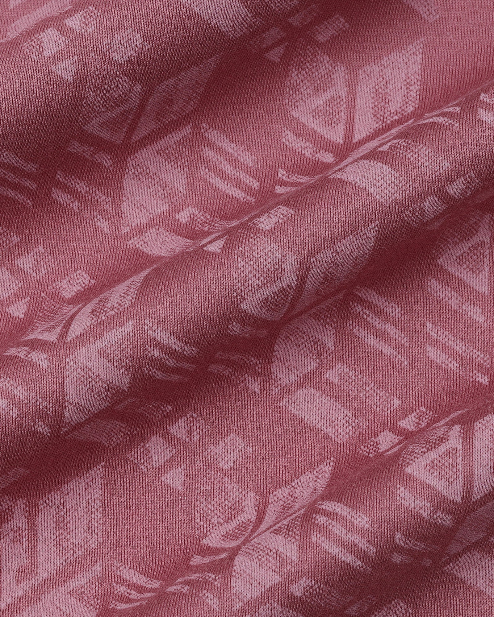 Coral Pink Printed Polo - Live