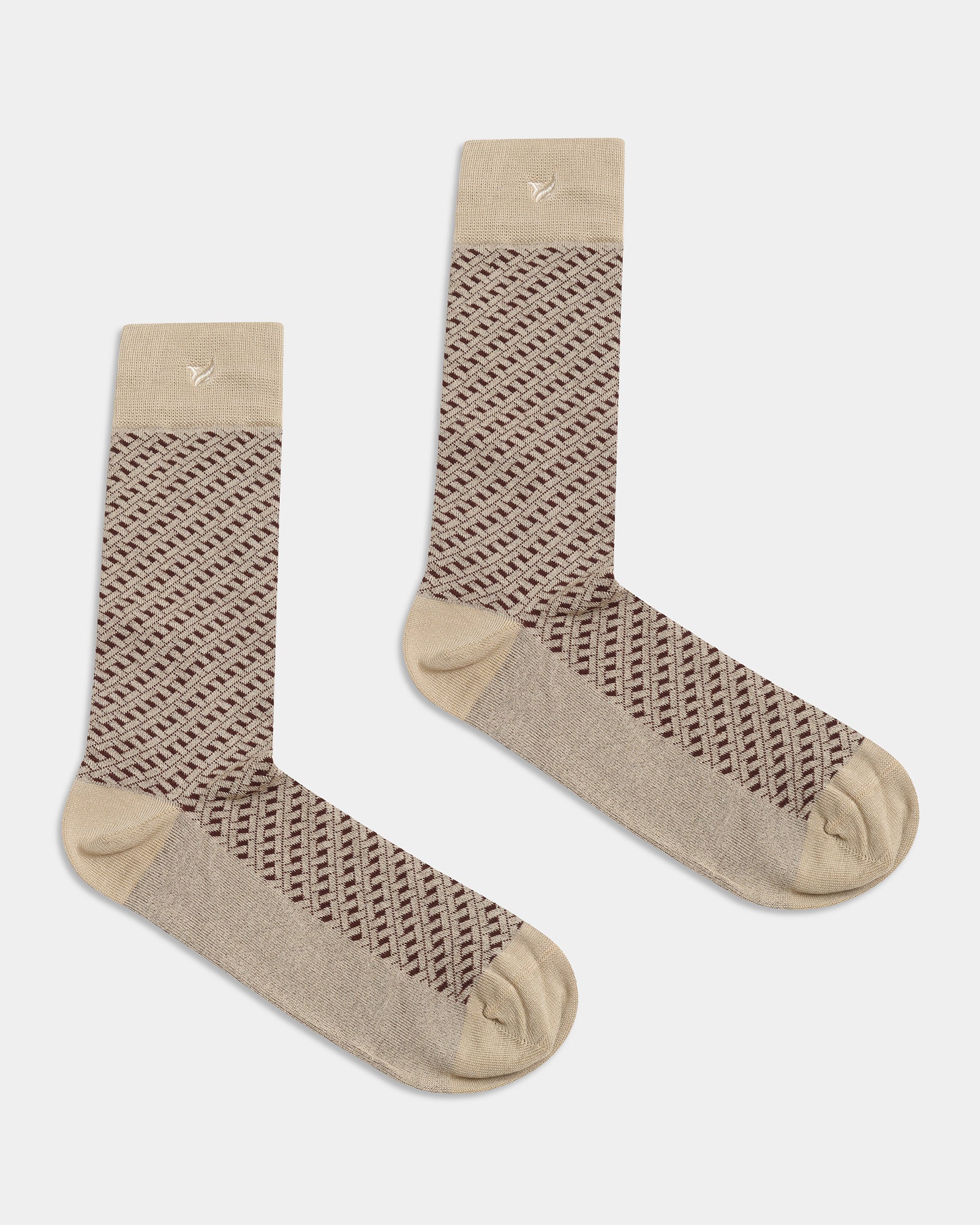 Cotton Beige Knitted Socks - Wimer