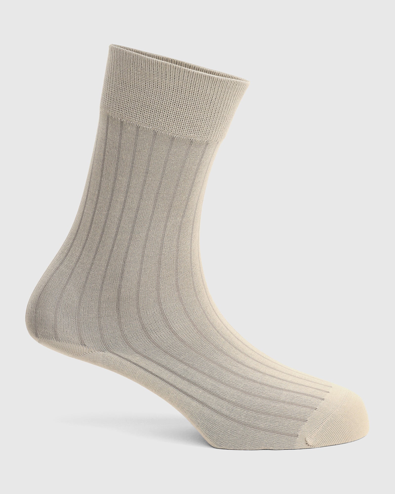 Cotton Beige Knitted Socks - Vanek