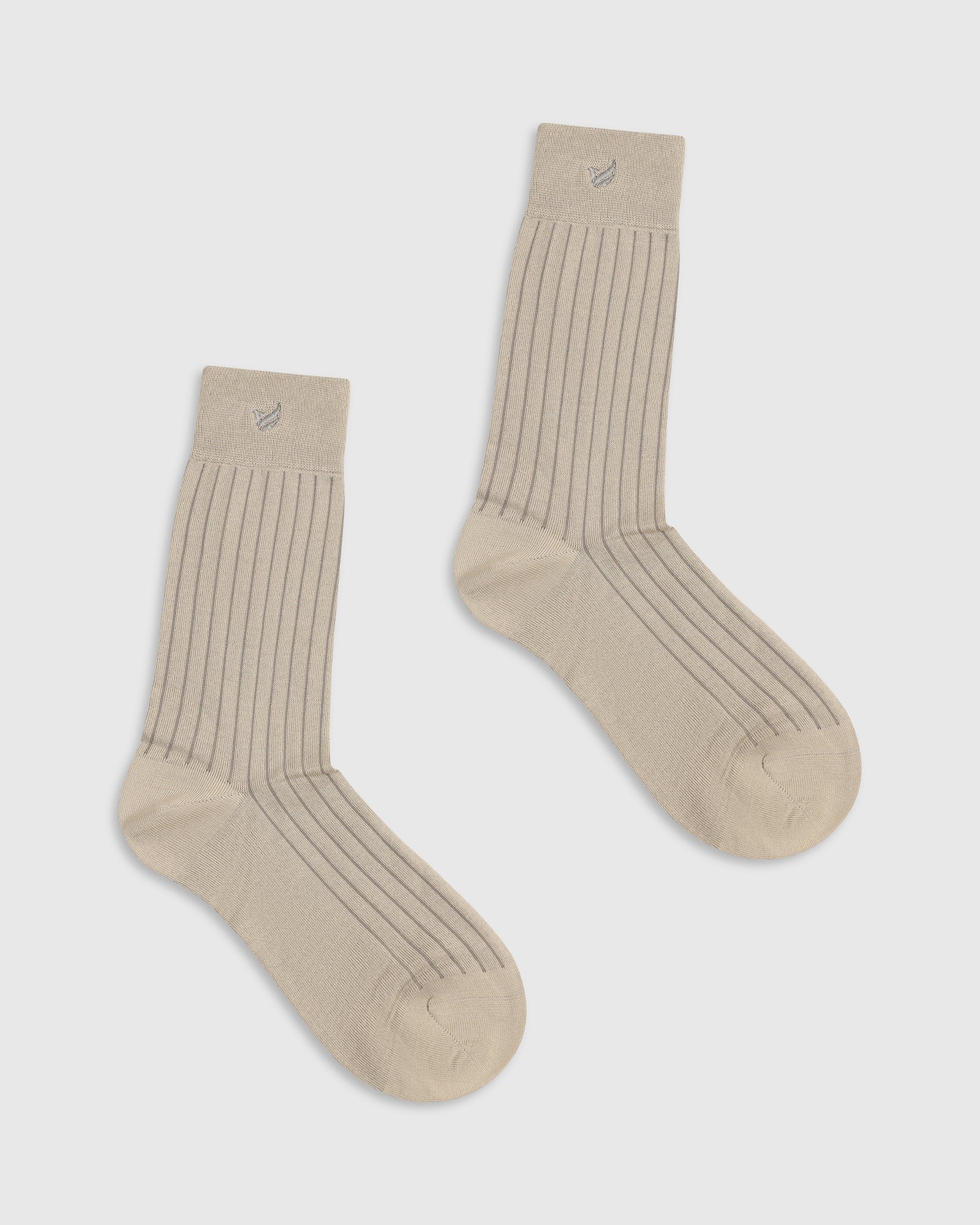 Cotton Beige Knitted Socks - Vanek