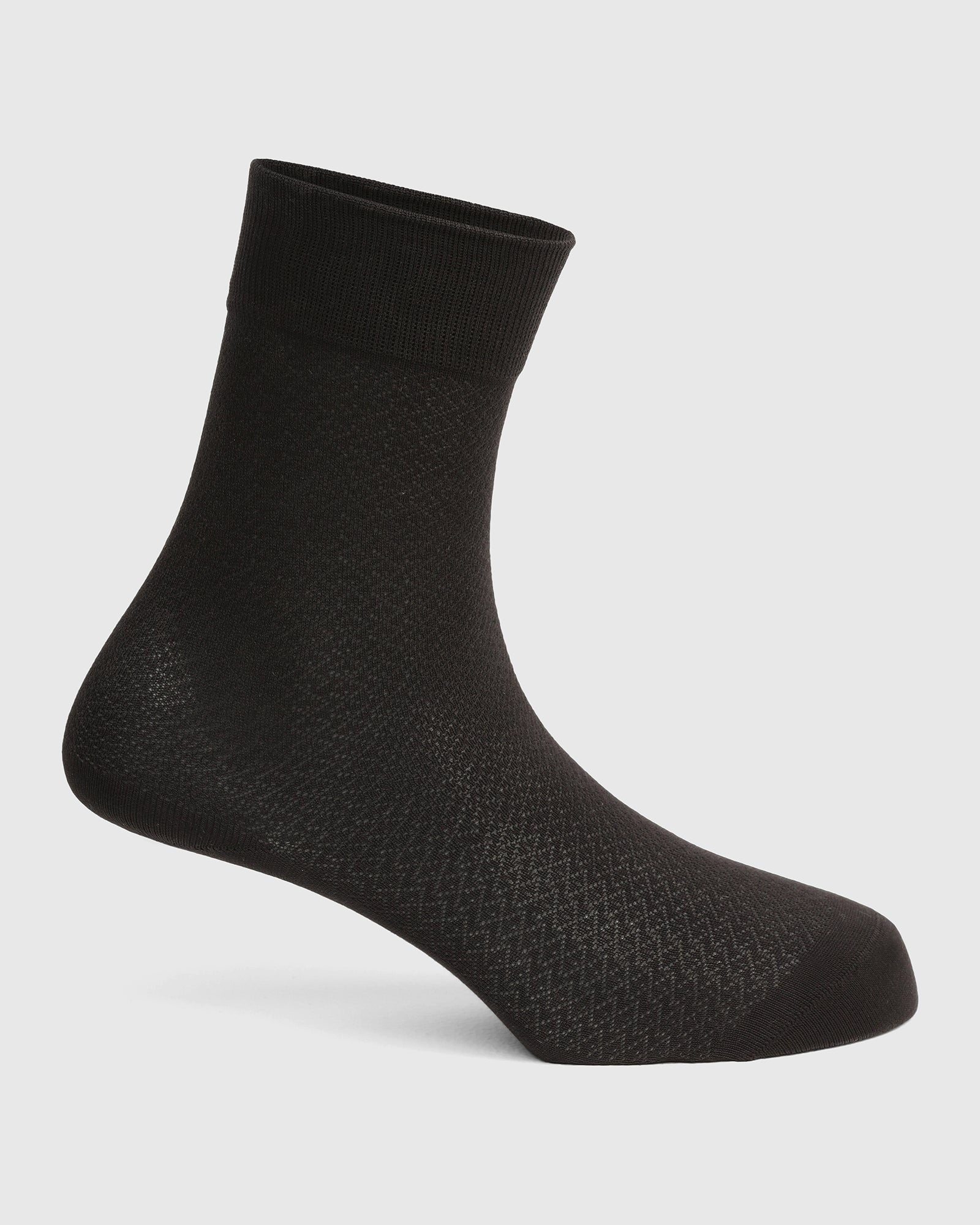 Cotton Black Knitted Socks - Varil
