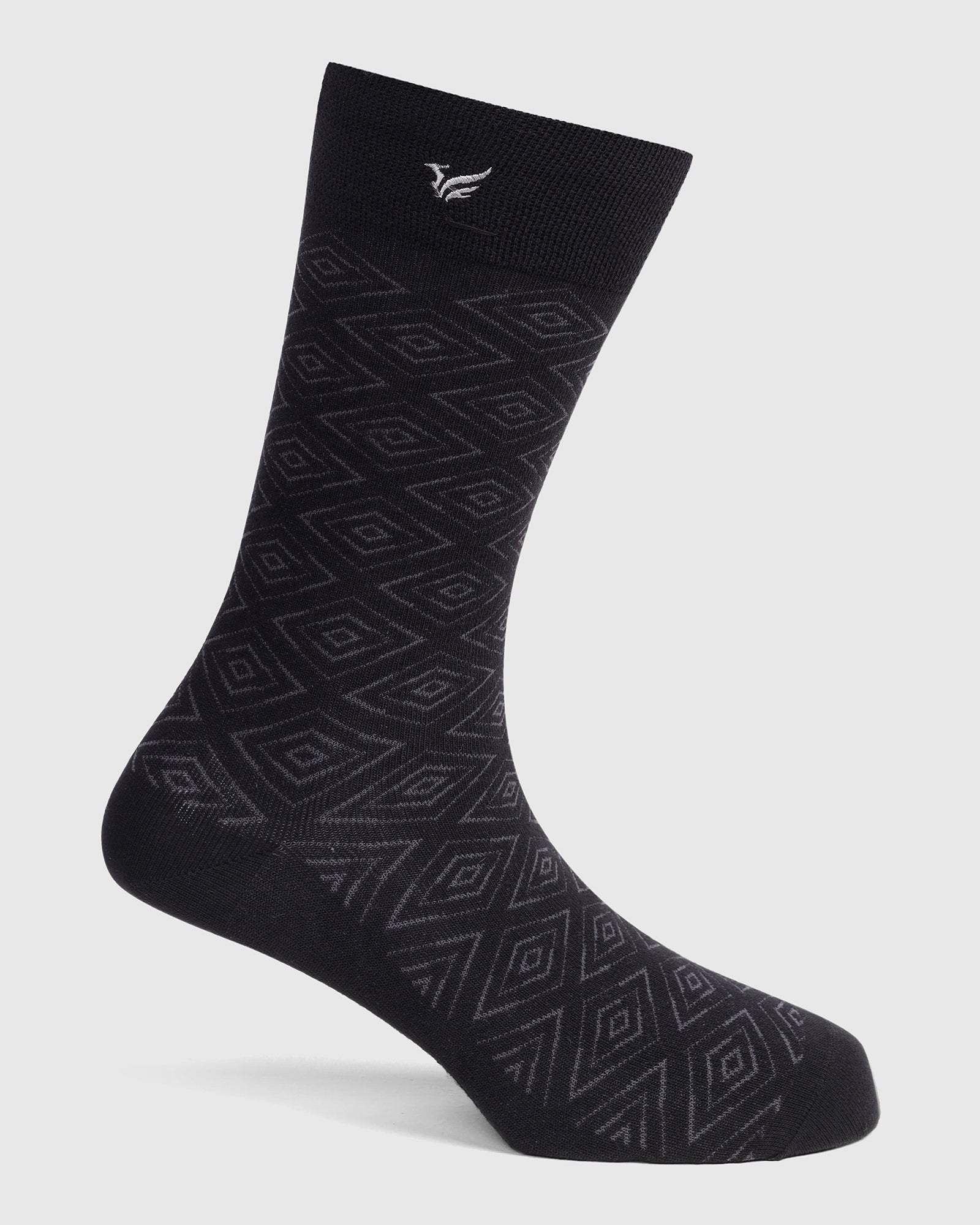 Cotton Black Knitted Socks - Valta