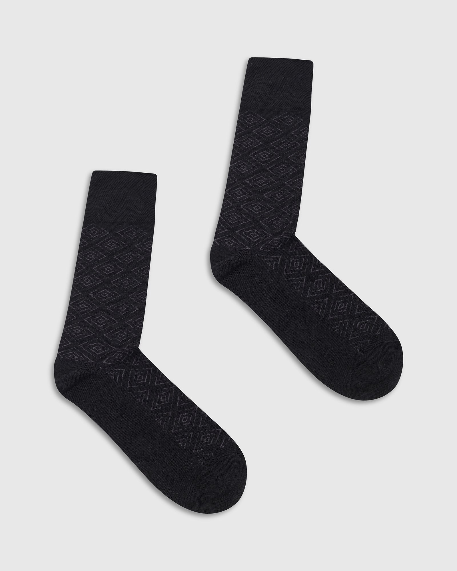Cotton Black Knitted Socks - Valta