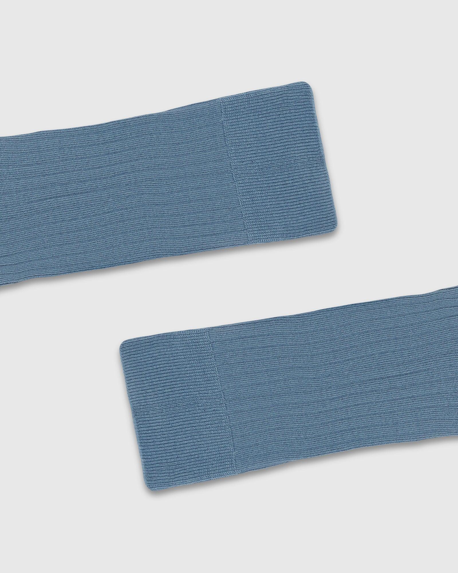 Cotton Blue Knitted Socks - Thai