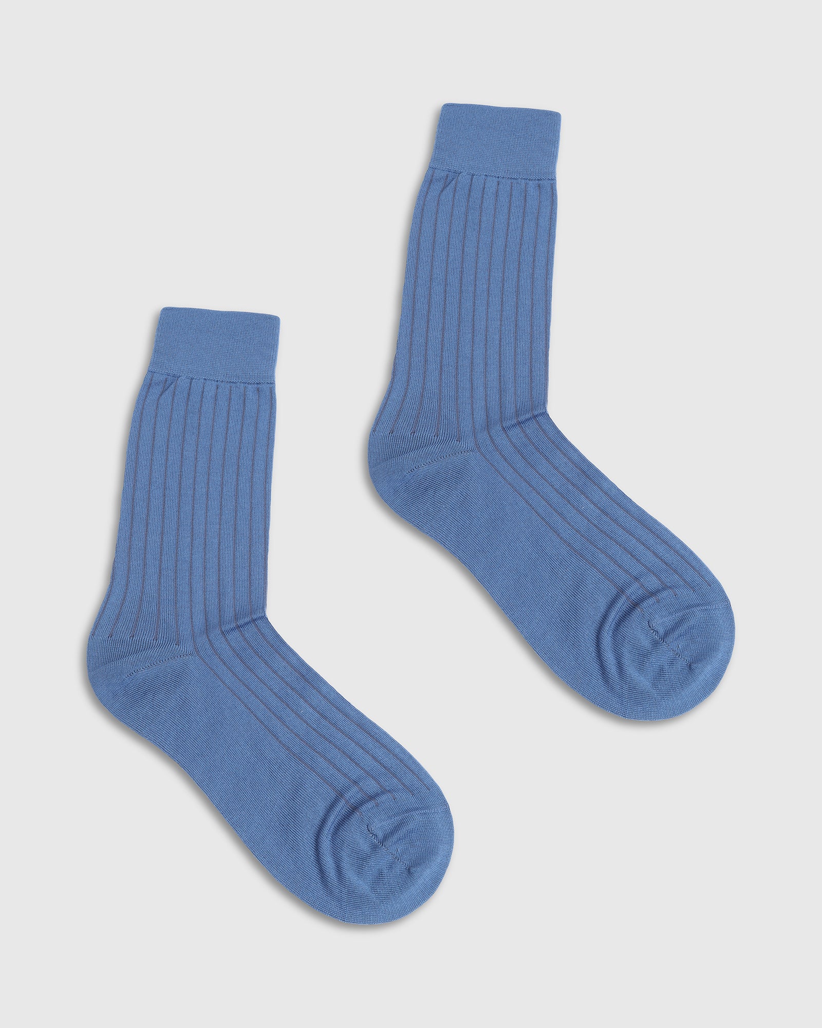 Cotton Blue Knitted Socks - Vanek