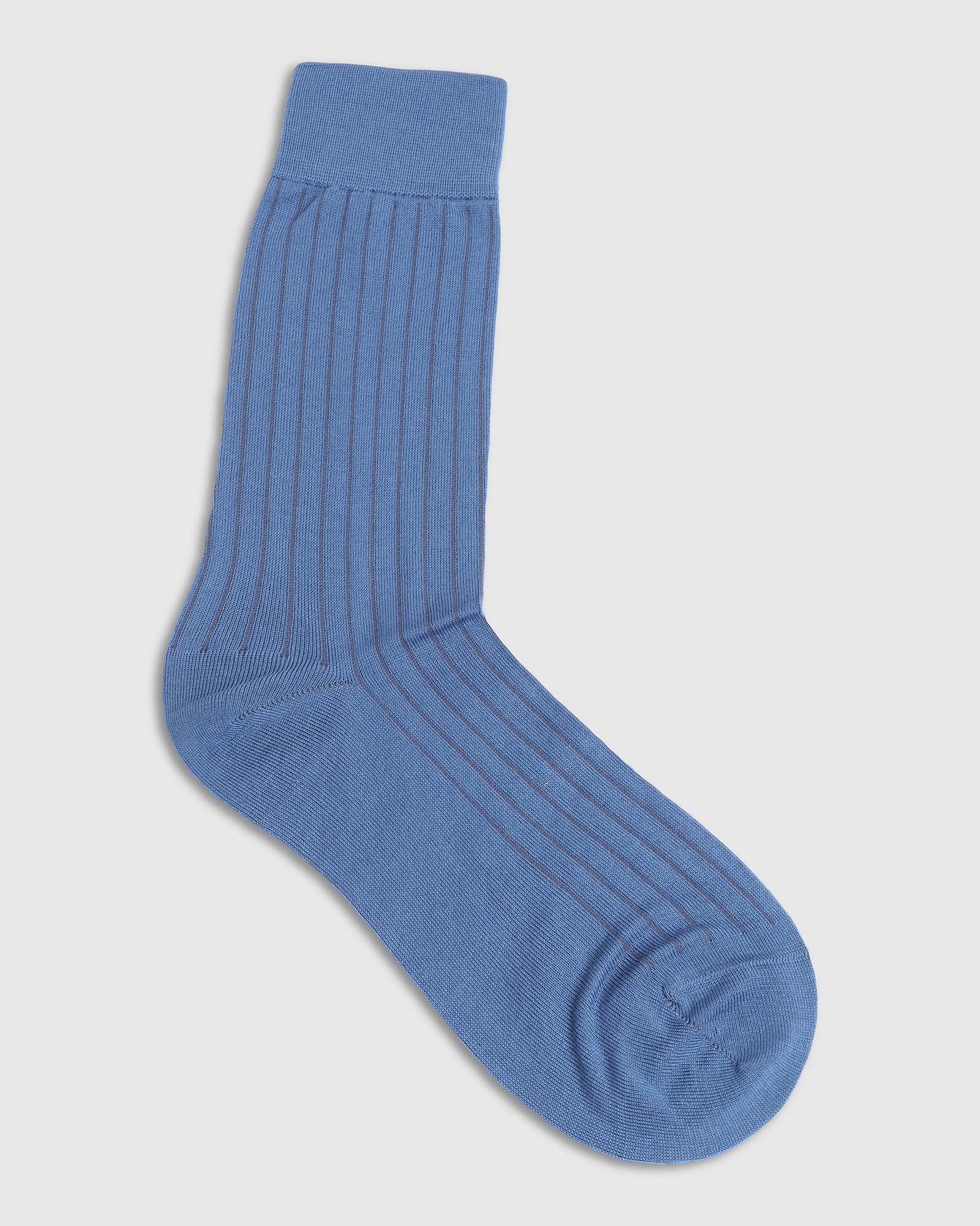 Cotton Blue Knitted Socks - Vanek