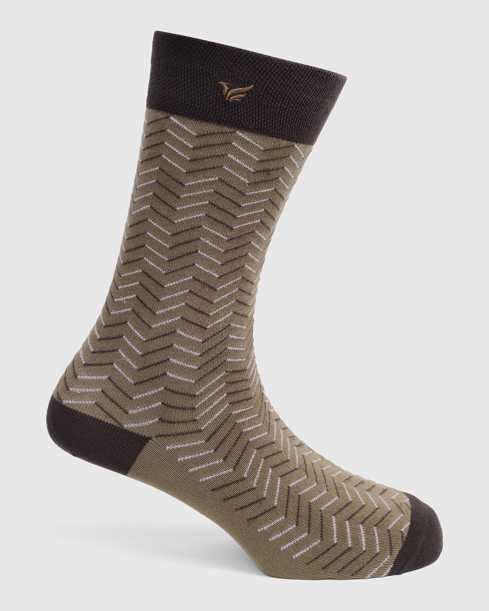 Cotton Brown Knitted Socks - Varya