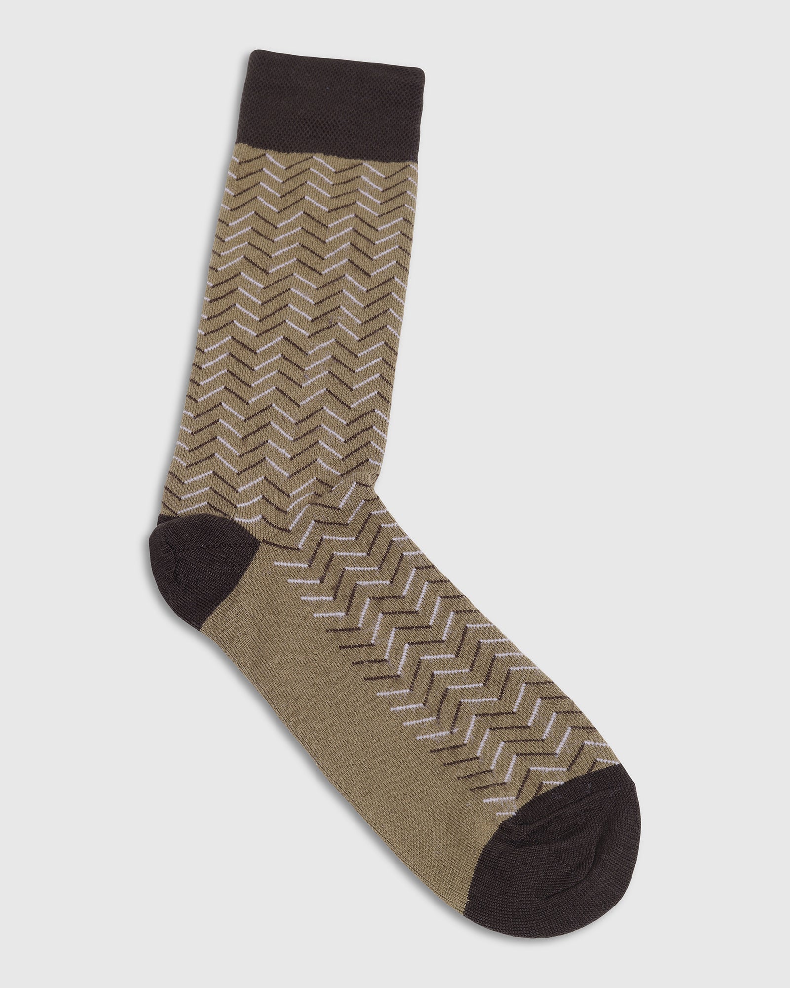 Cotton Brown Knitted Socks - Varya