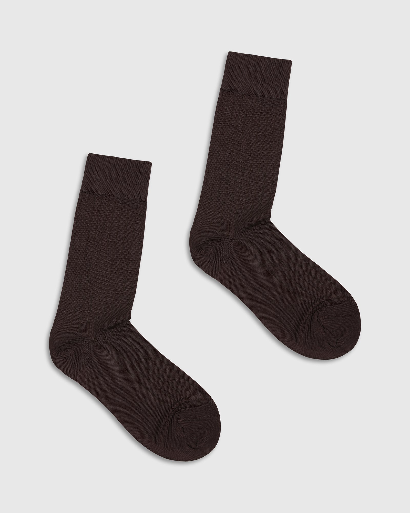 Cotton Brown Knitted Socks - Vanek