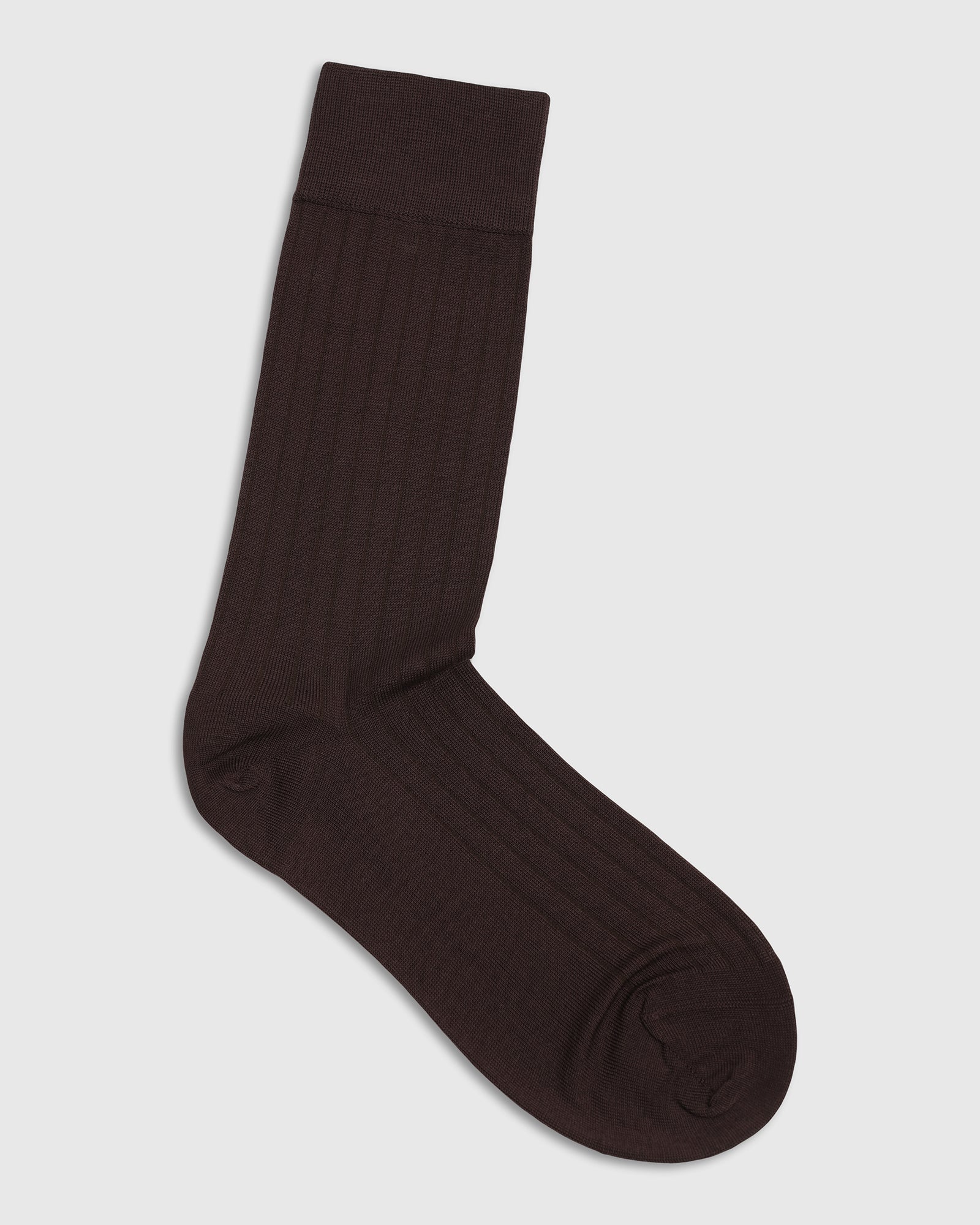Cotton Brown Knitted Socks - Vanek
