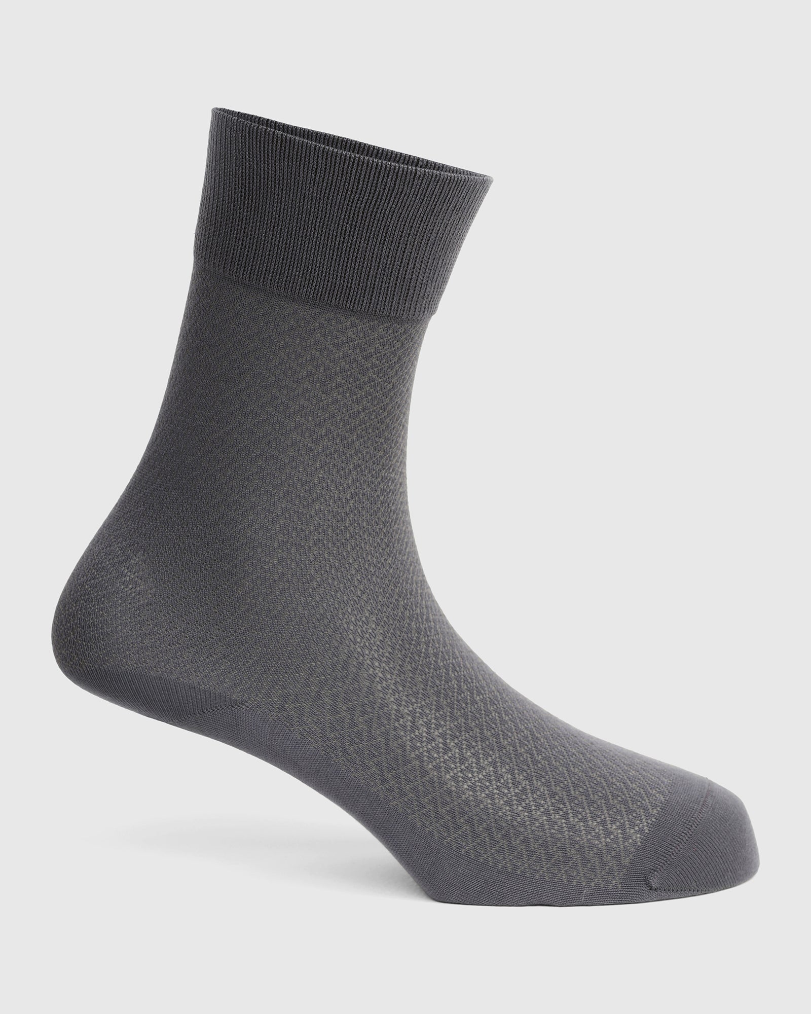 Cotton Charcoal Knitted Socks - Varil