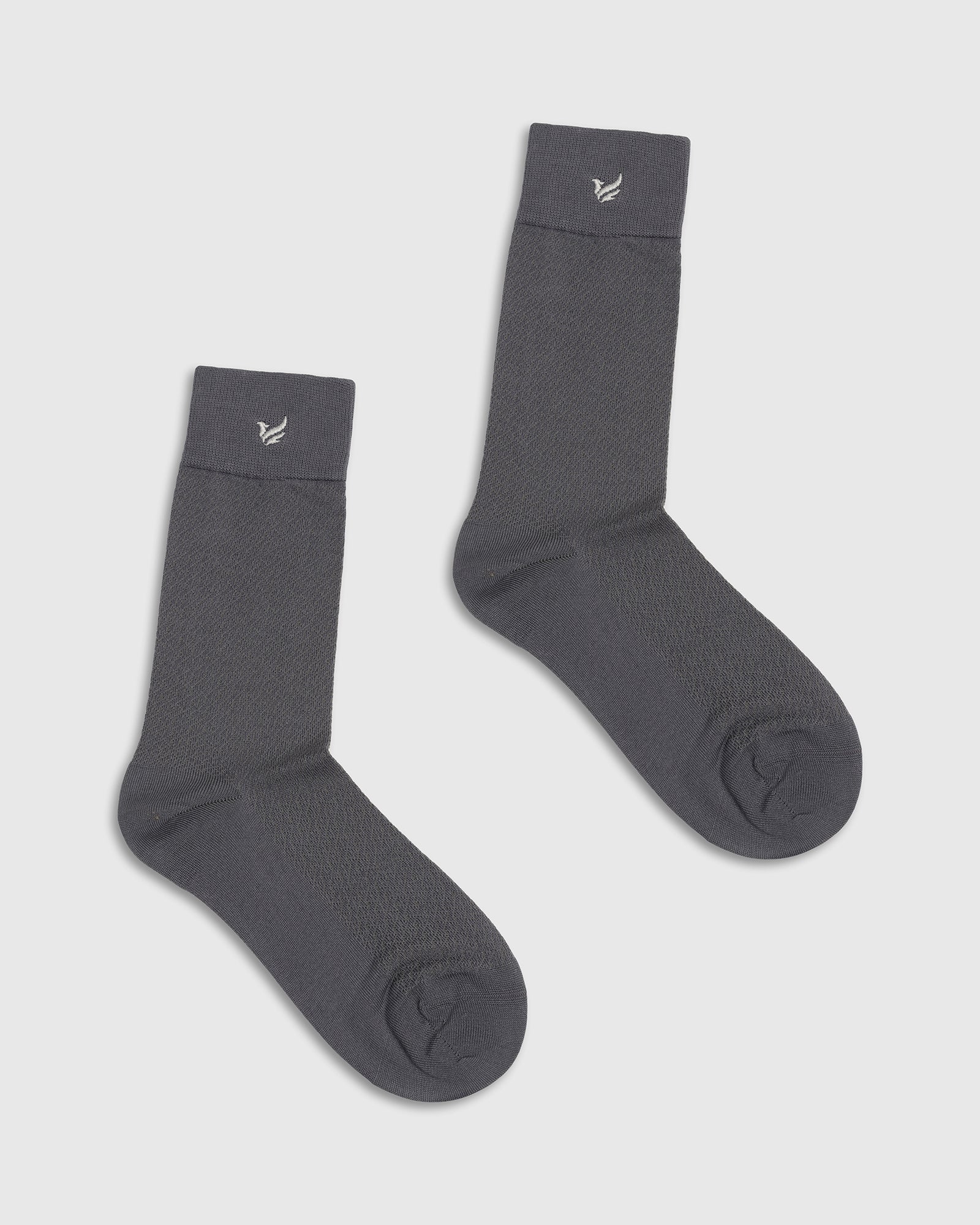 Cotton Charcoal Knitted Socks - Varil