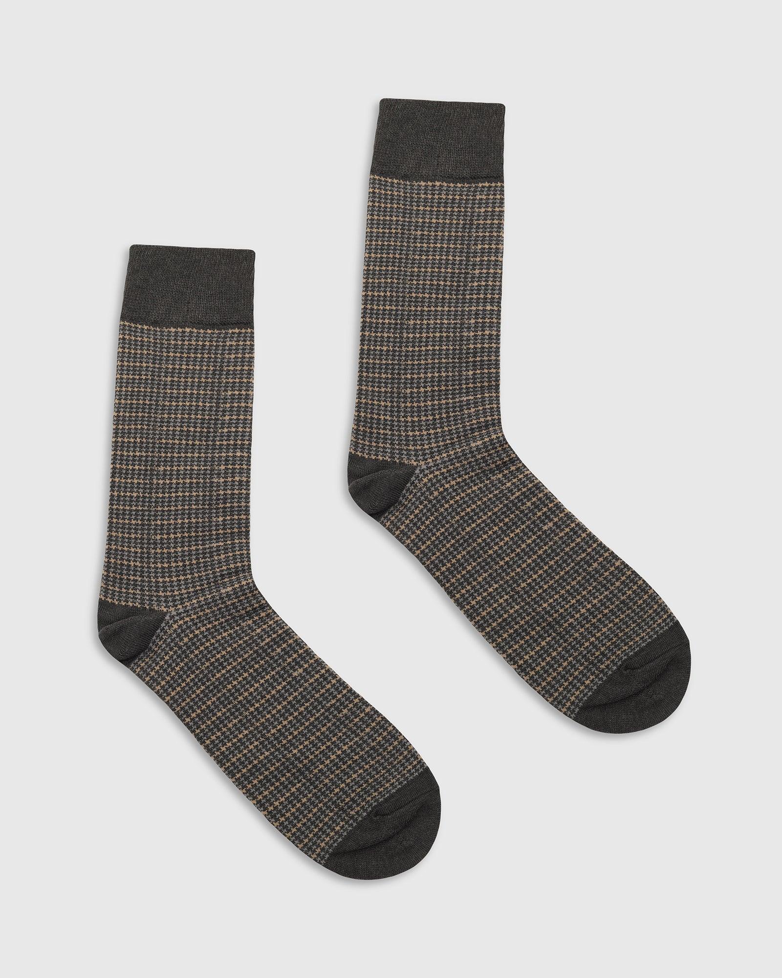 Cotton Dark Grey Knitted Socks - Tauro
