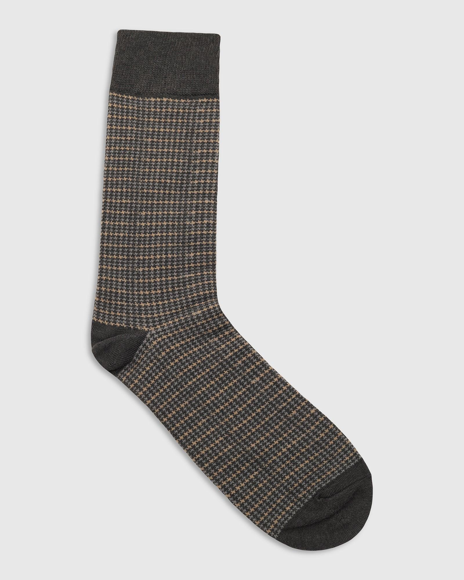 Cotton Dark Grey Knitted Socks - Tauro