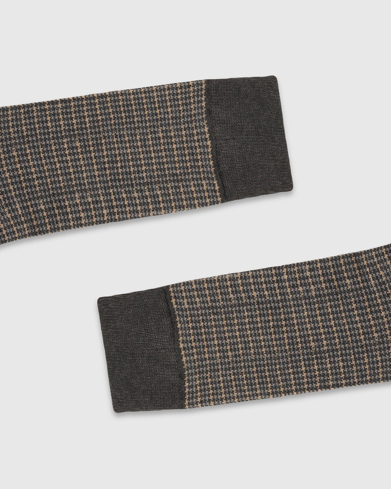 Cotton Dark Grey Knitted Socks - Tauro