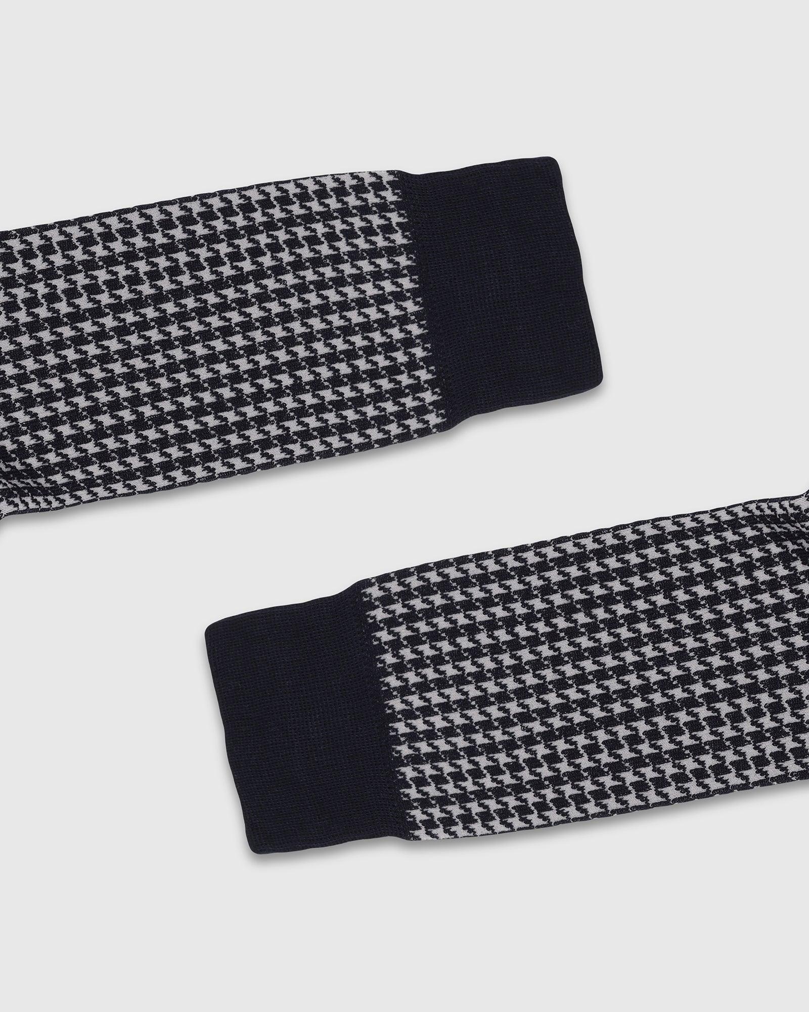 Cotton Dark Navy Knitted Socks - Tesla