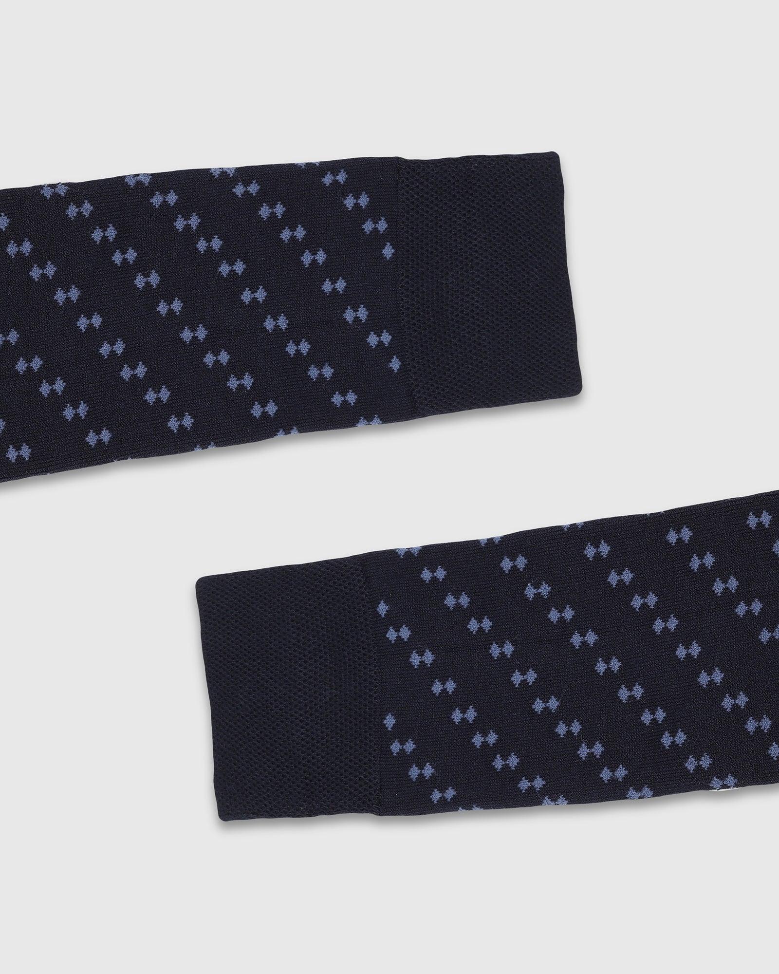 Cotton Dark Navy Knitted Socks - Toyo