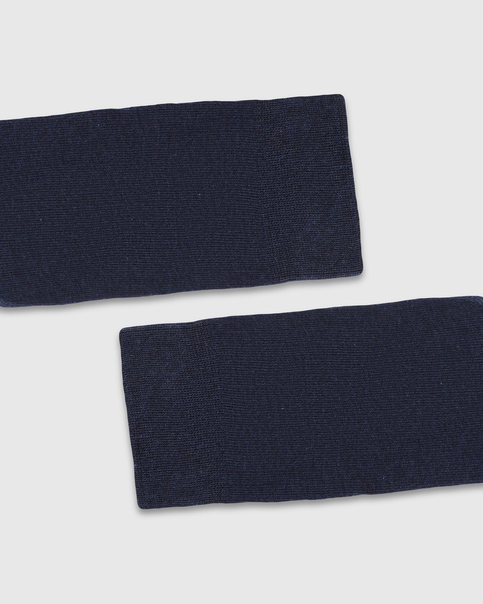 Cotton Dark Navy Knitted Socks - Turkey