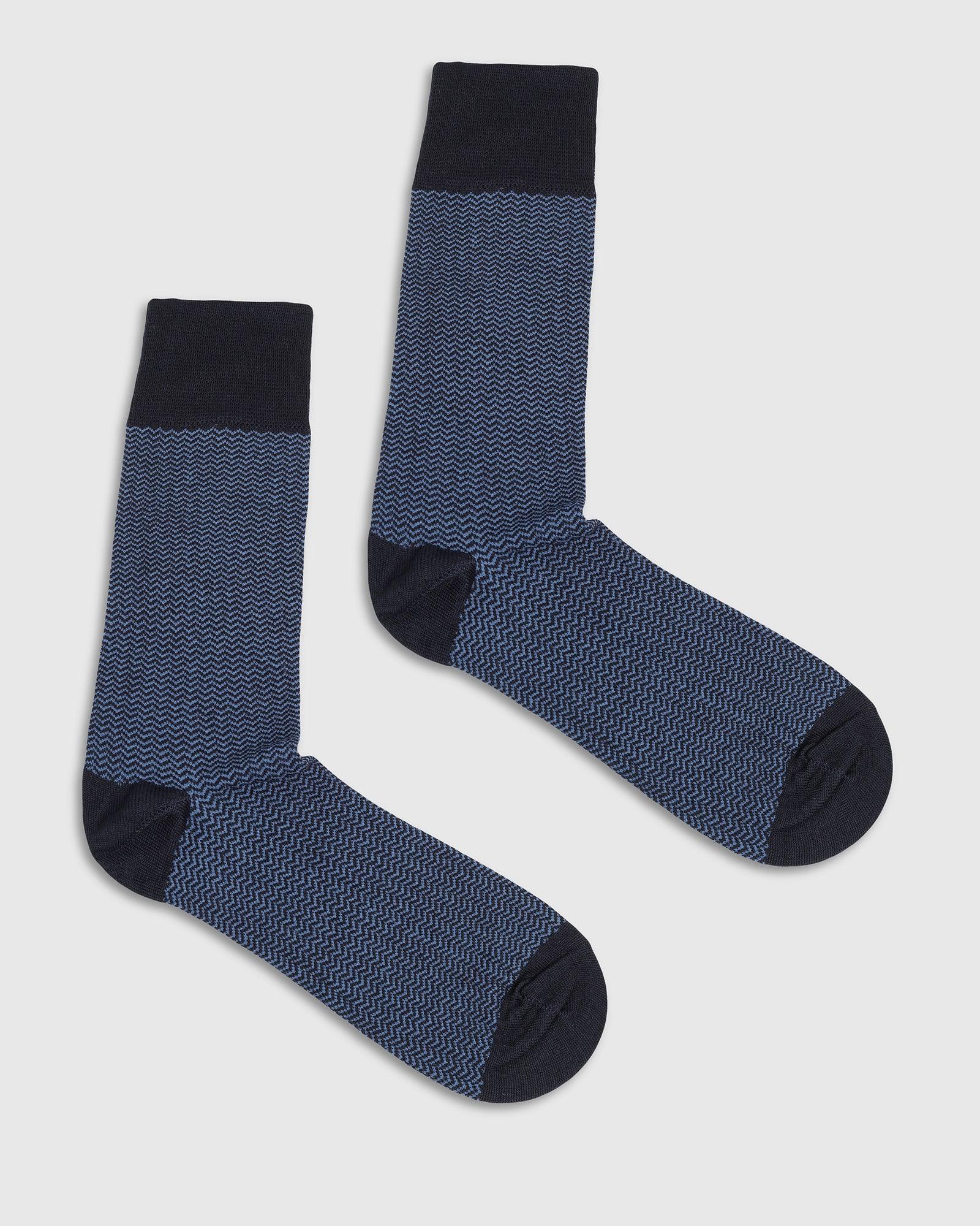 Cotton Dark Navy Knitted Socks - Tusken
