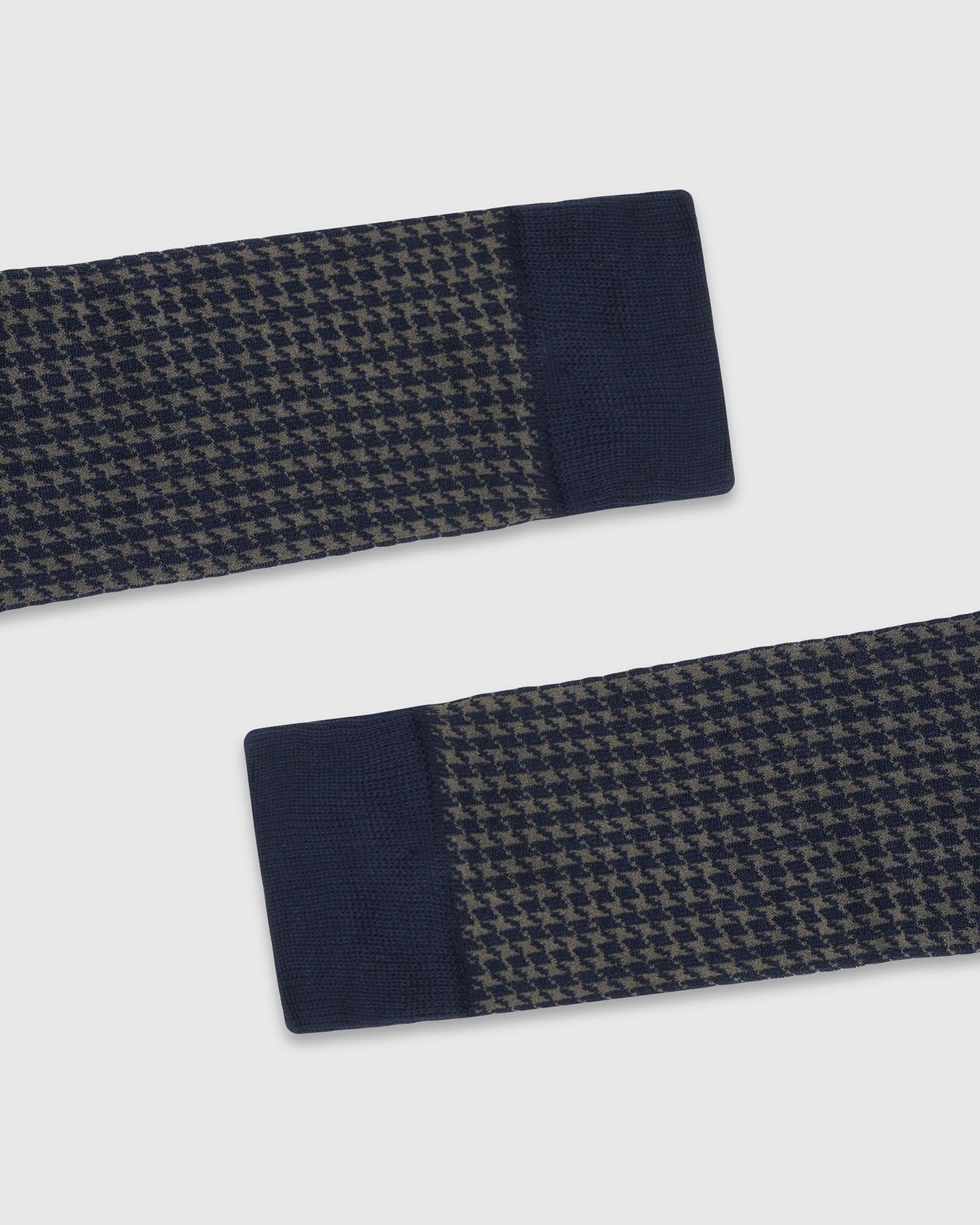 Cotton Deep Navy Knitted Socks - Tesla