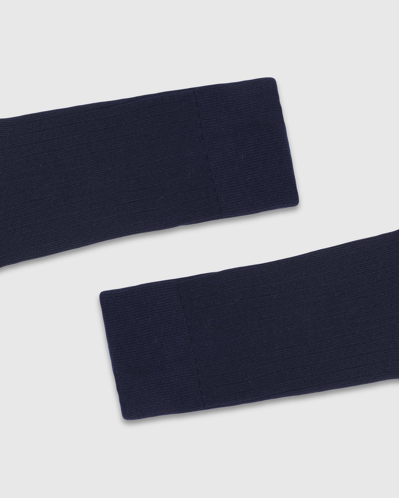 Cotton Deep Navy Knitted Socks - Thai