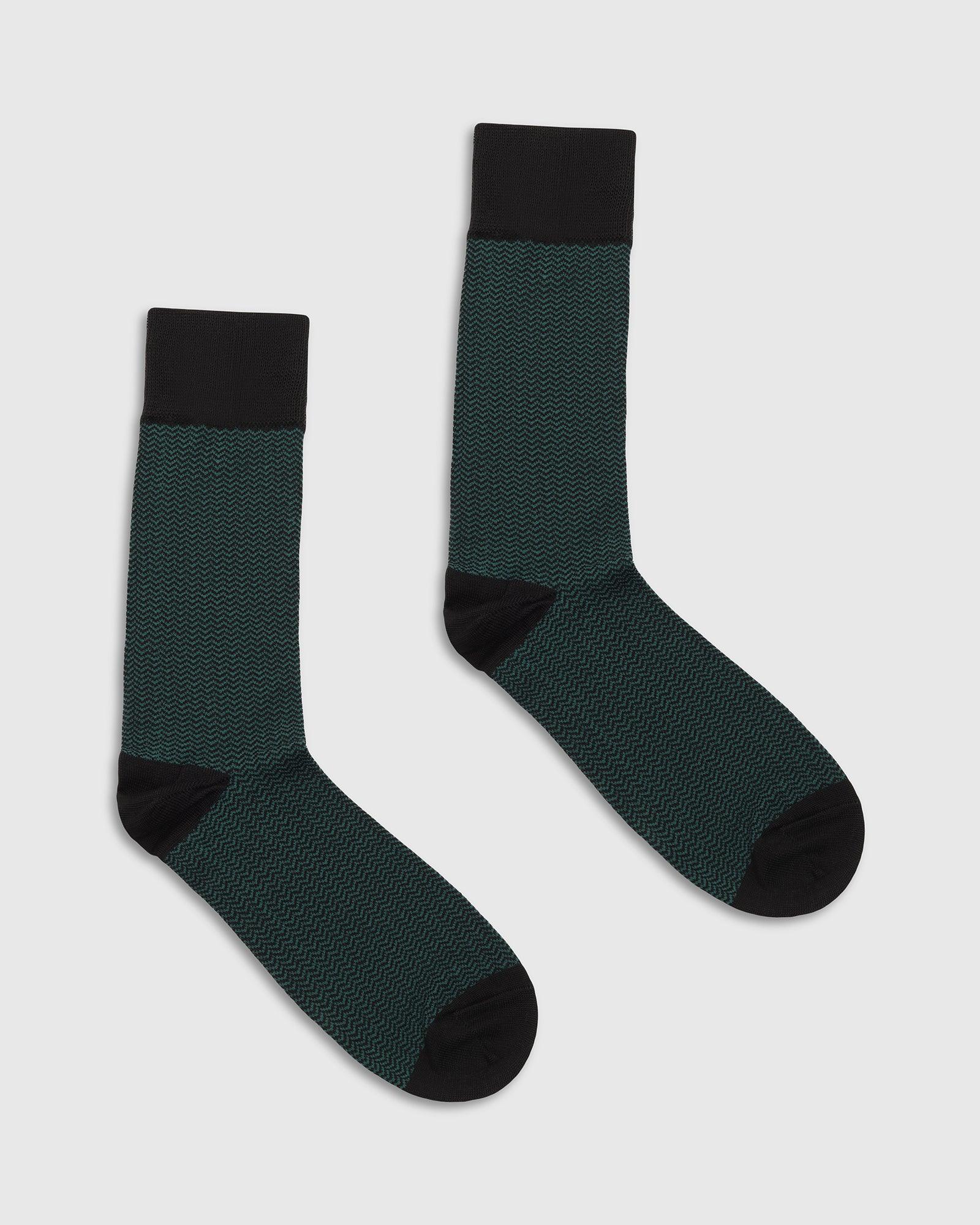 Cotton Green Knitted Socks - Tusken