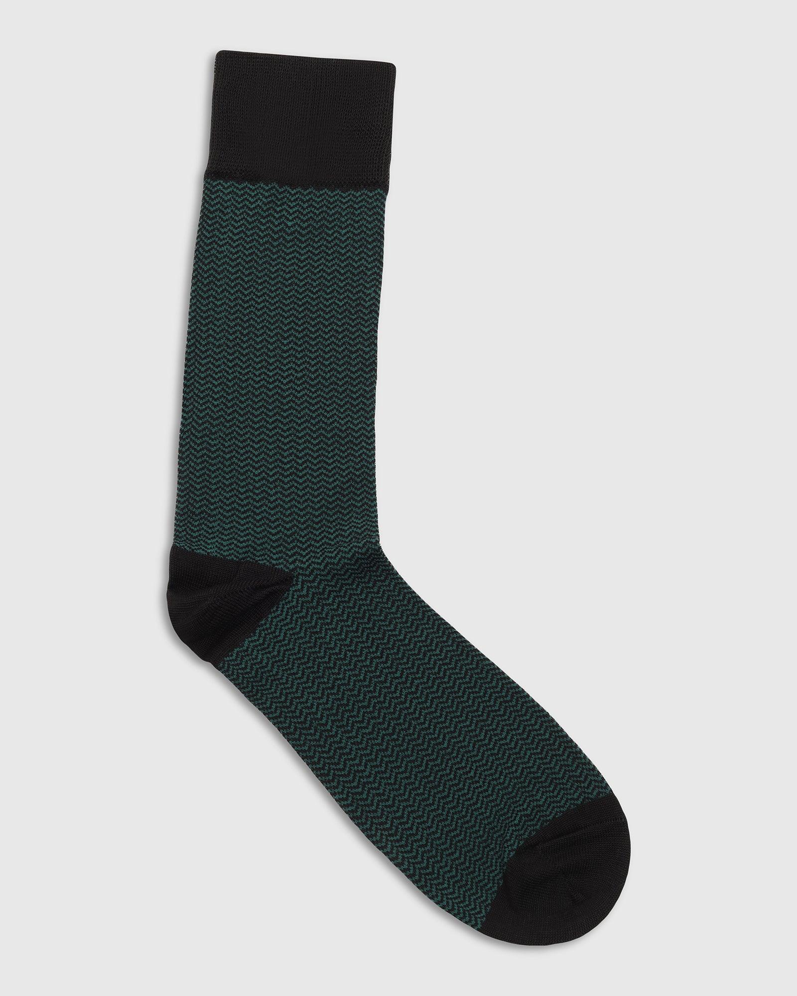 Cotton Green Knitted Socks - Tusken