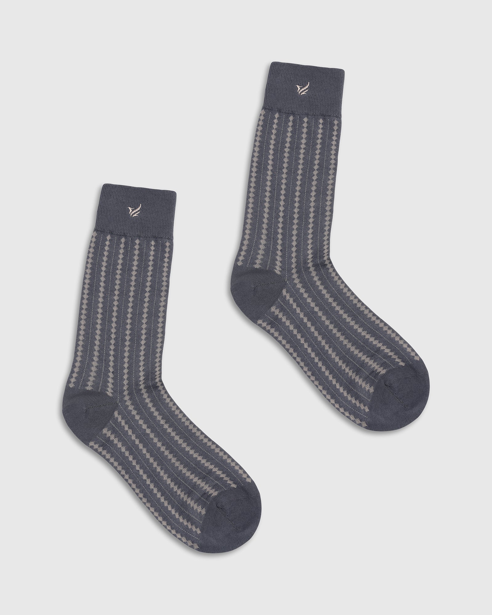 Cotton Grey Knitted Socks - Vail