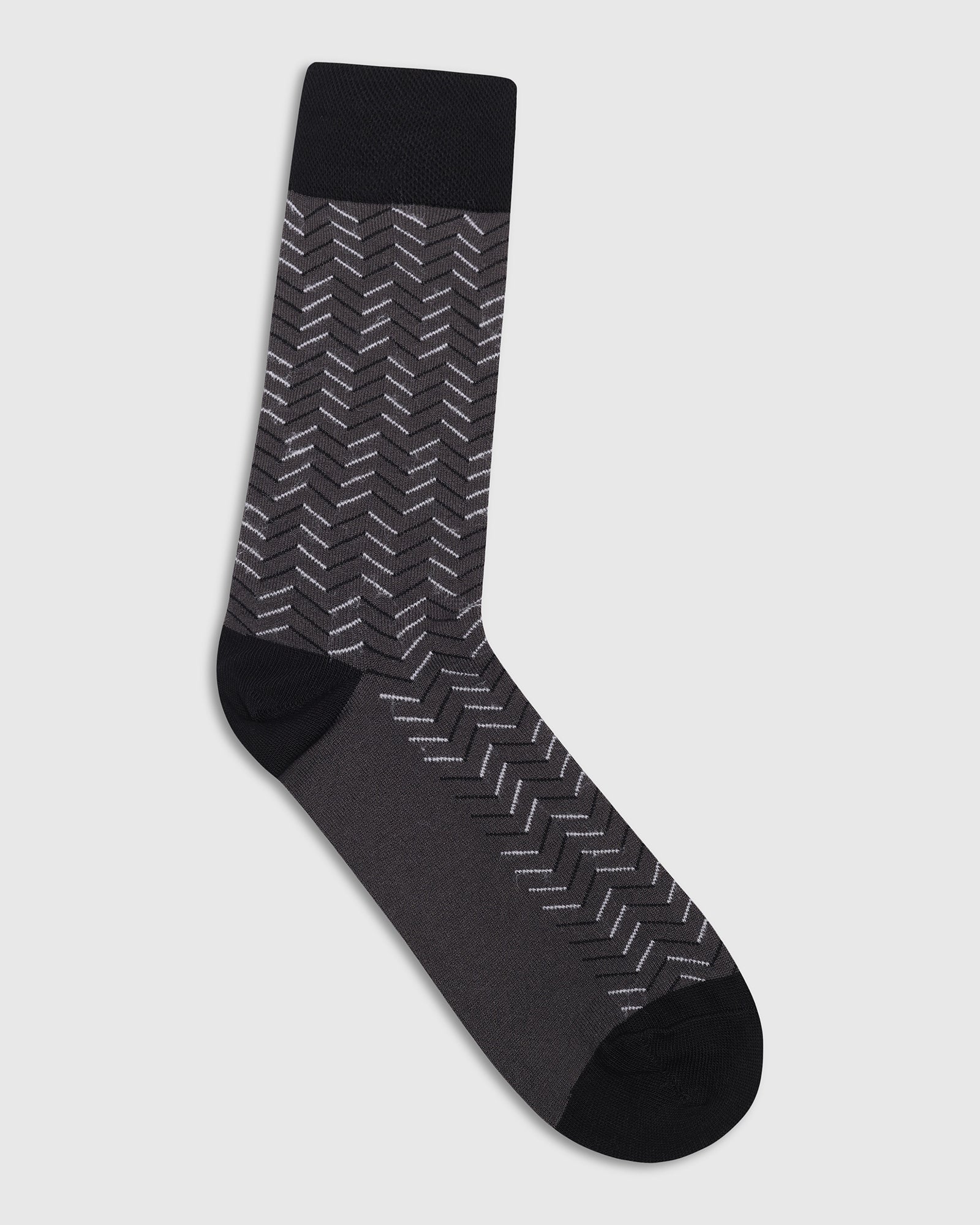 Cotton Grey Knitted Socks - Varya