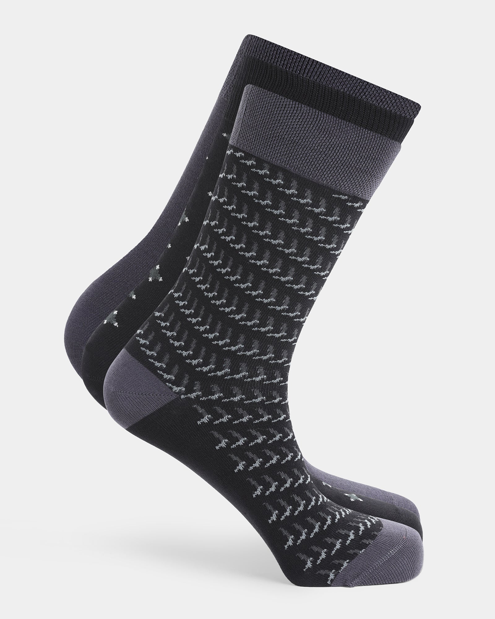 Mercerised Cotton Crew Length Socks Pack of 3 - Alpine