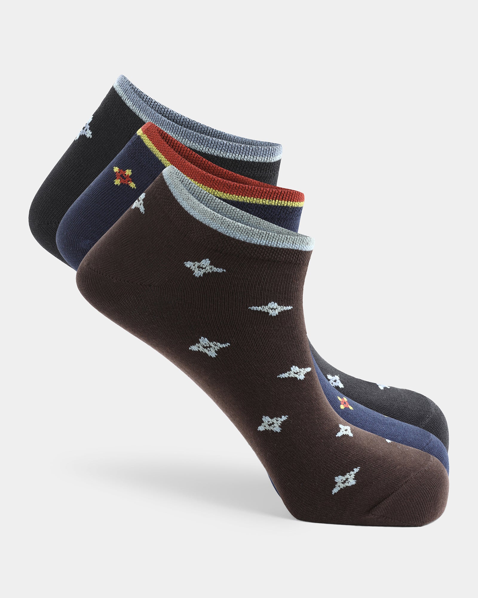 Combed Cotton Ankle Length Socks Pack of 3 - Aria