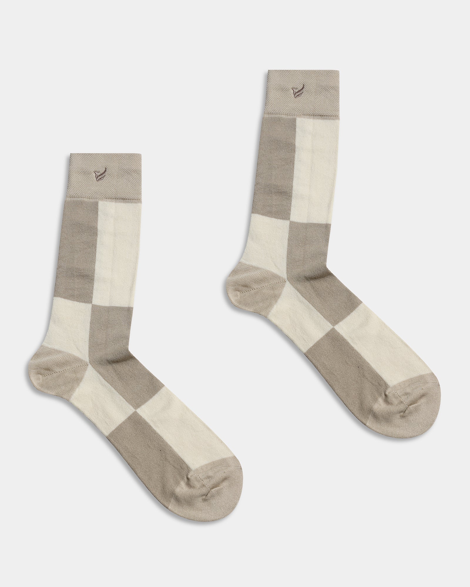 Mercerised Cotton Crew Length Socks Pack of 3 - Ash