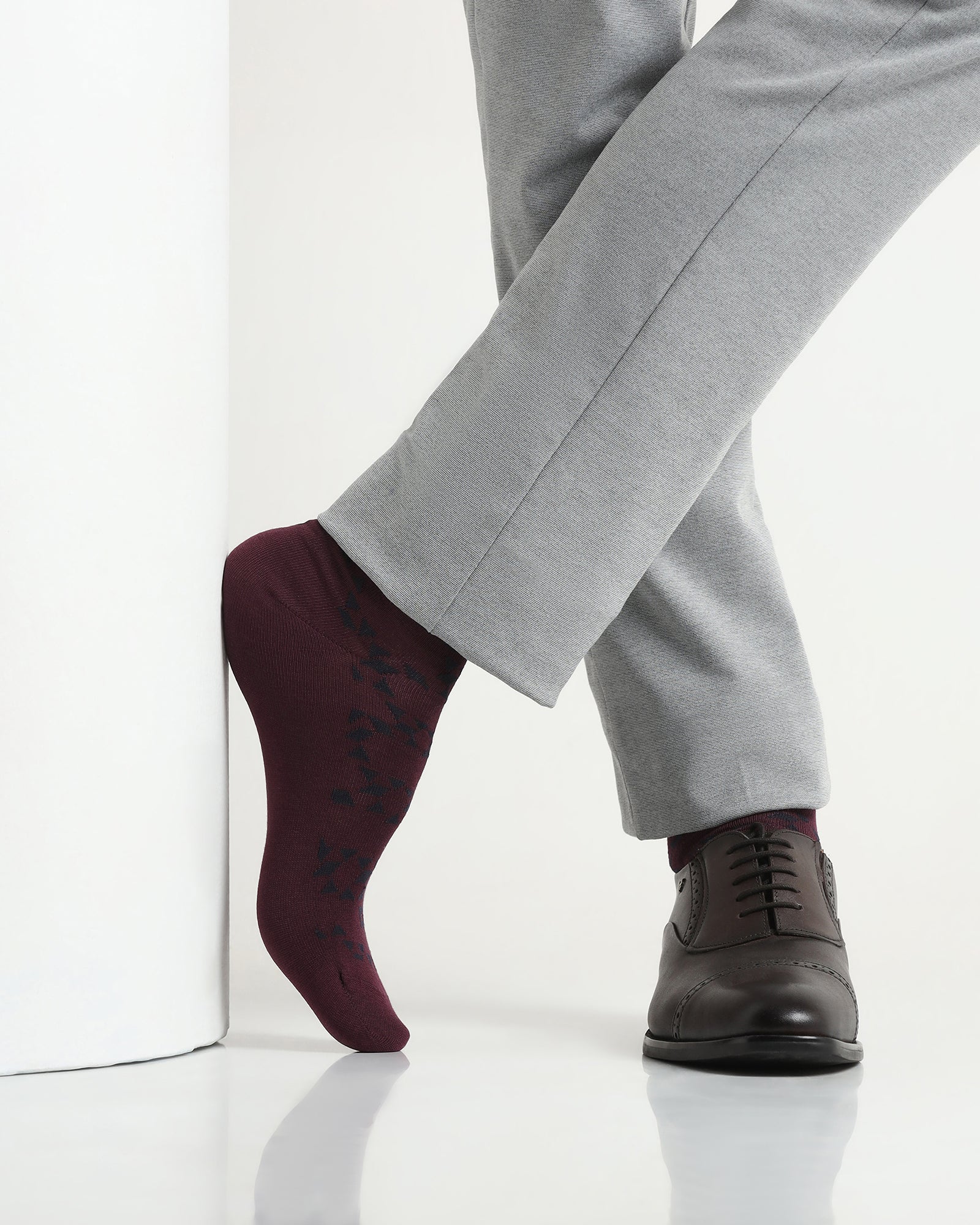 Mercerised Cotton Crew Length Socks Pack of 3 - Axo