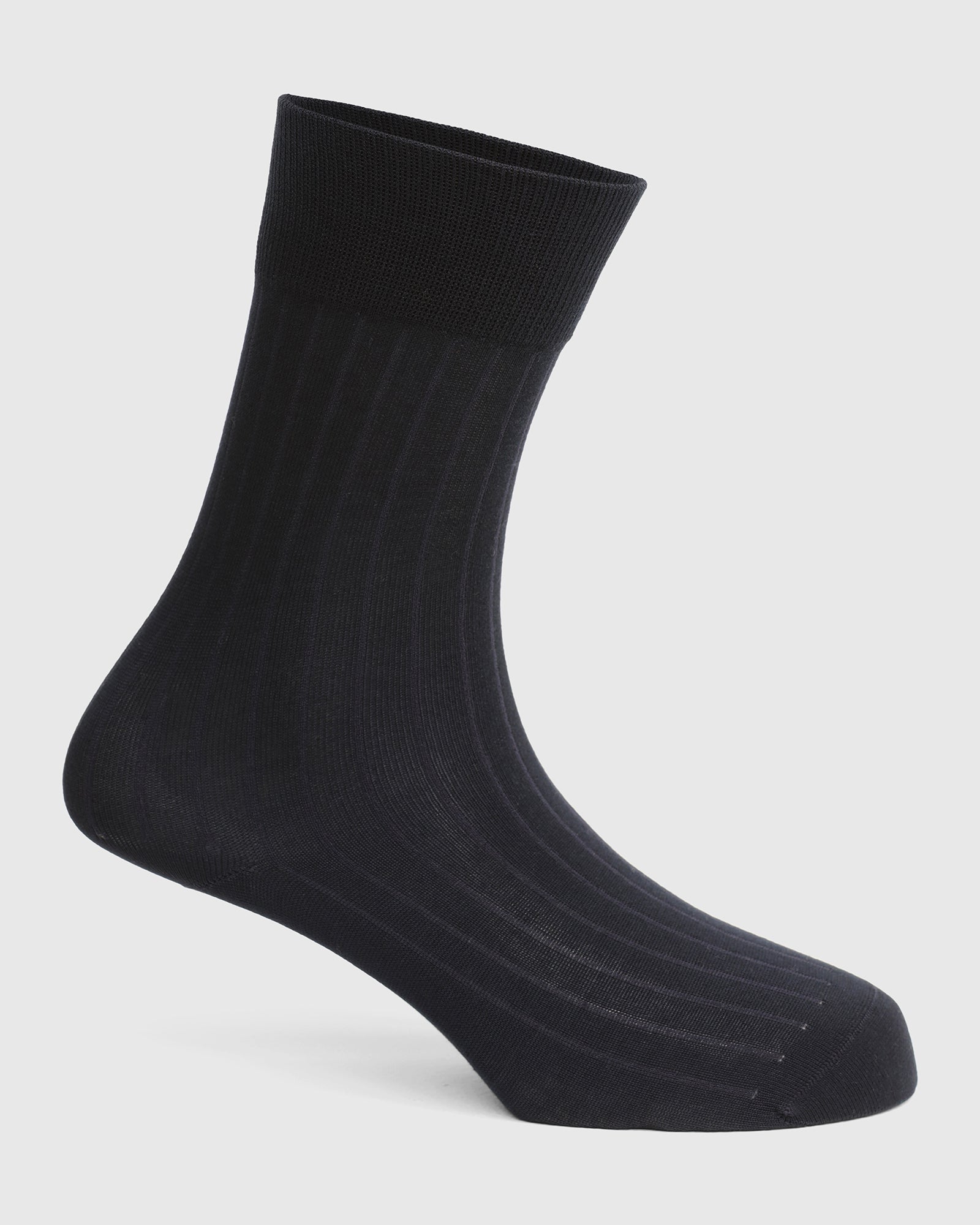 Cotton Navy Knitted Socks - Vanek